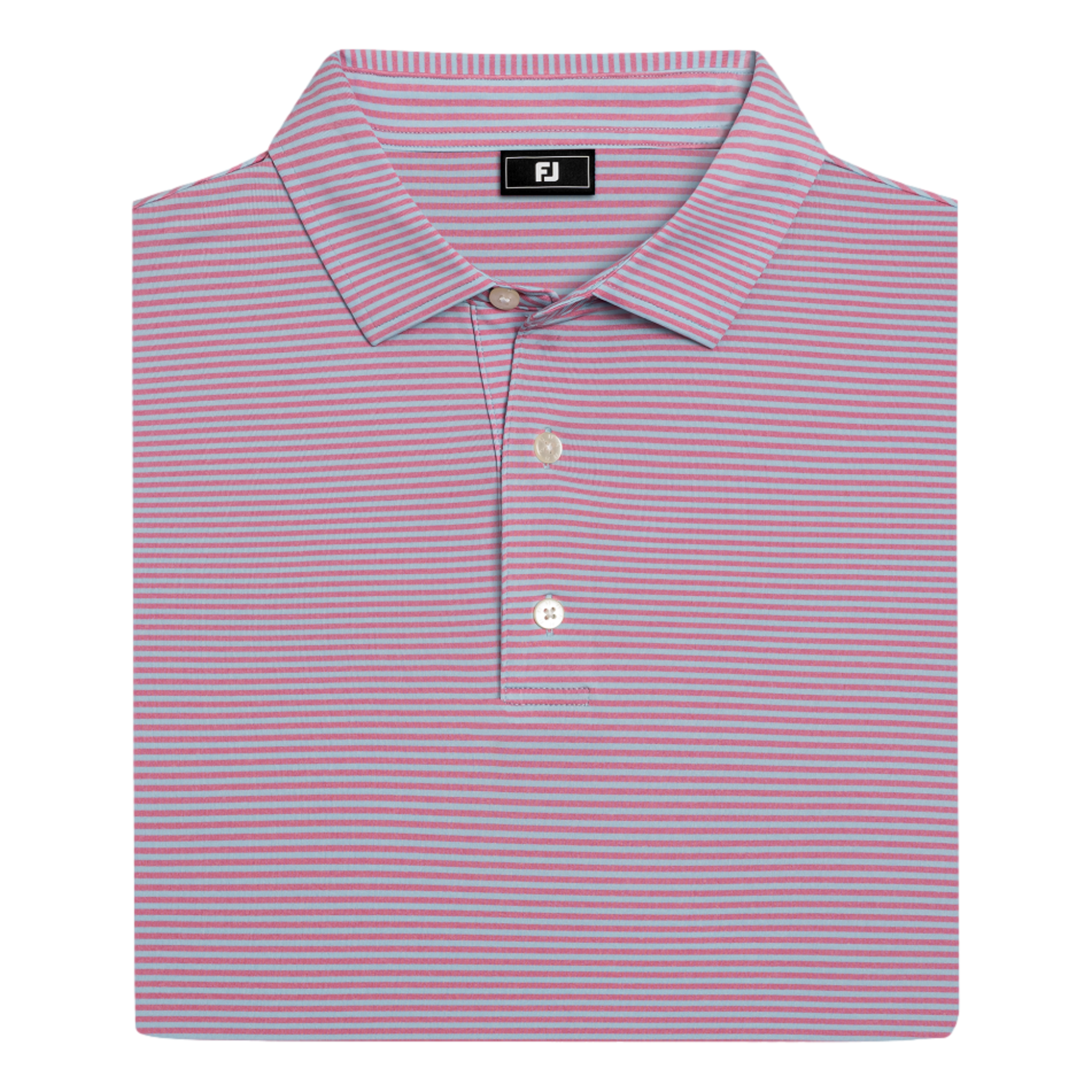 Heather Feeder Stripe Lisle Men's Golf Polo Shirt