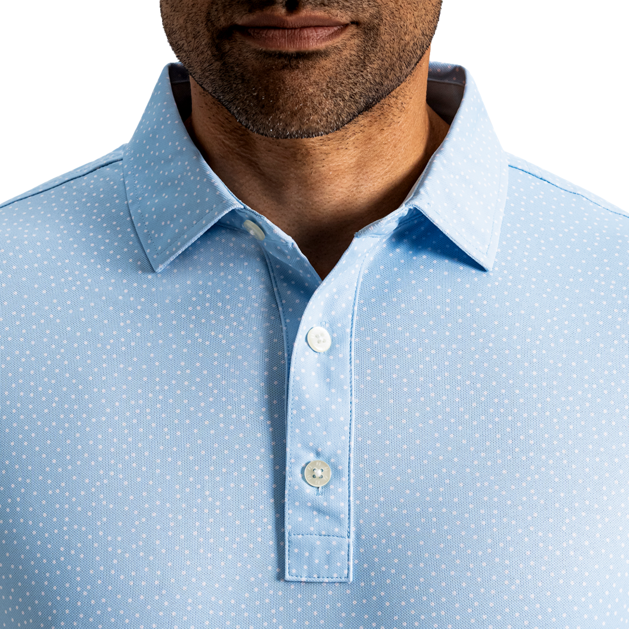 Scatter Dot Pique Men's Golf Polo Shirt