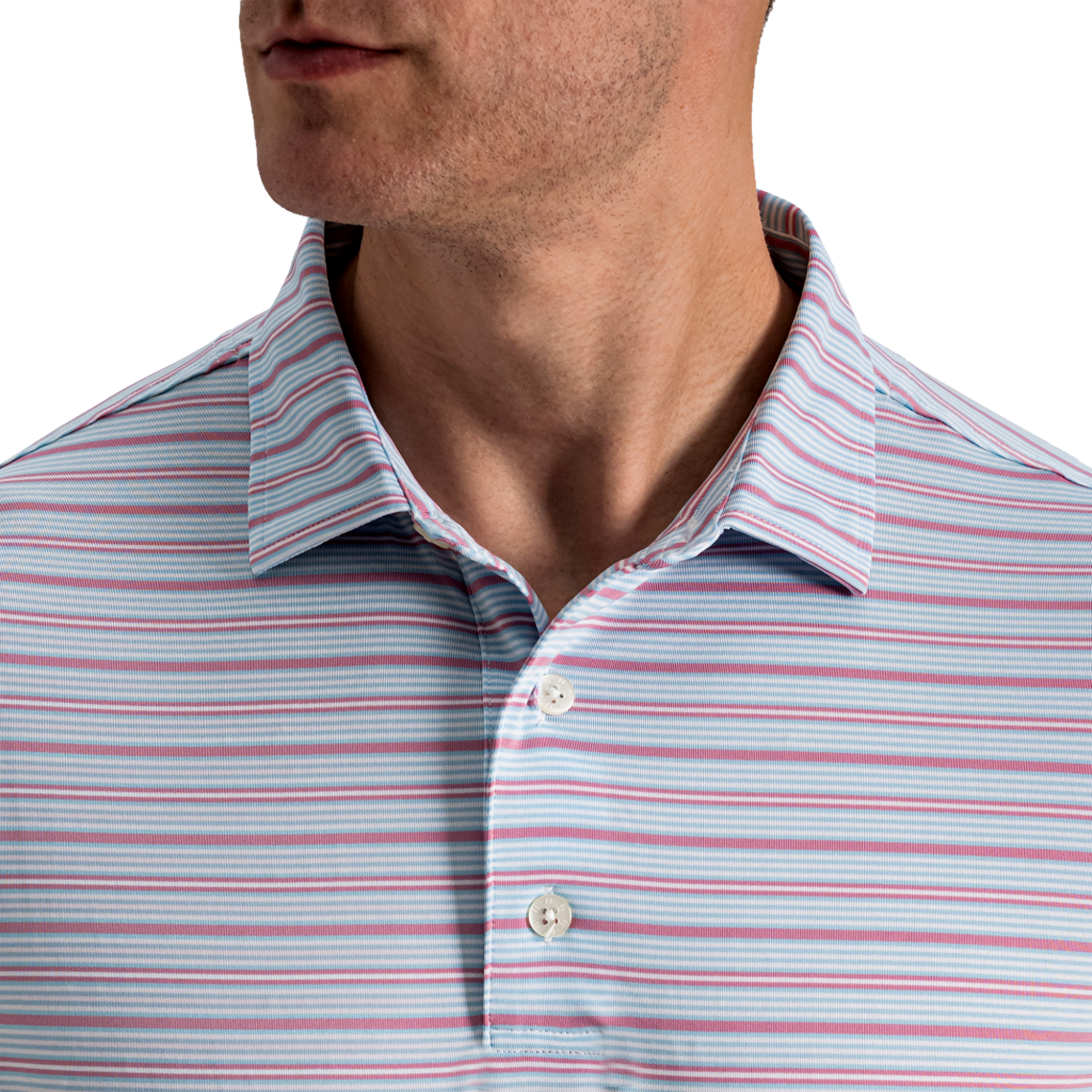 Practice Stripe Lisle Men's Golf Polo Shirt