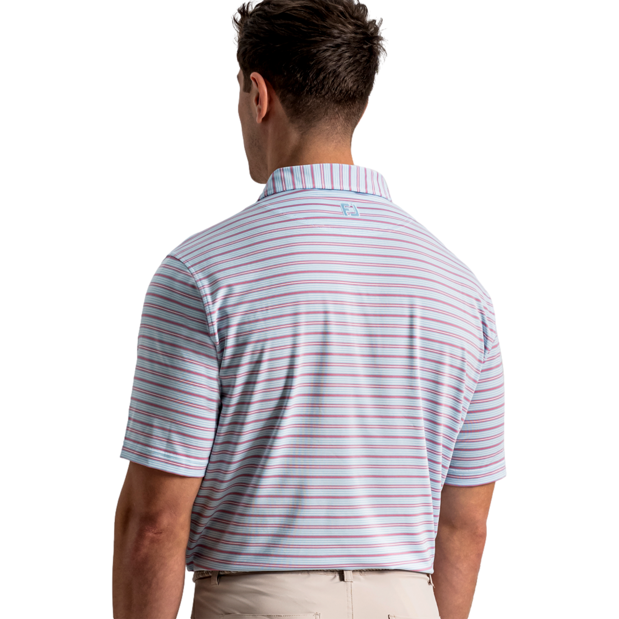 Practice Stripe Lisle Men's Golf Polo Shirt