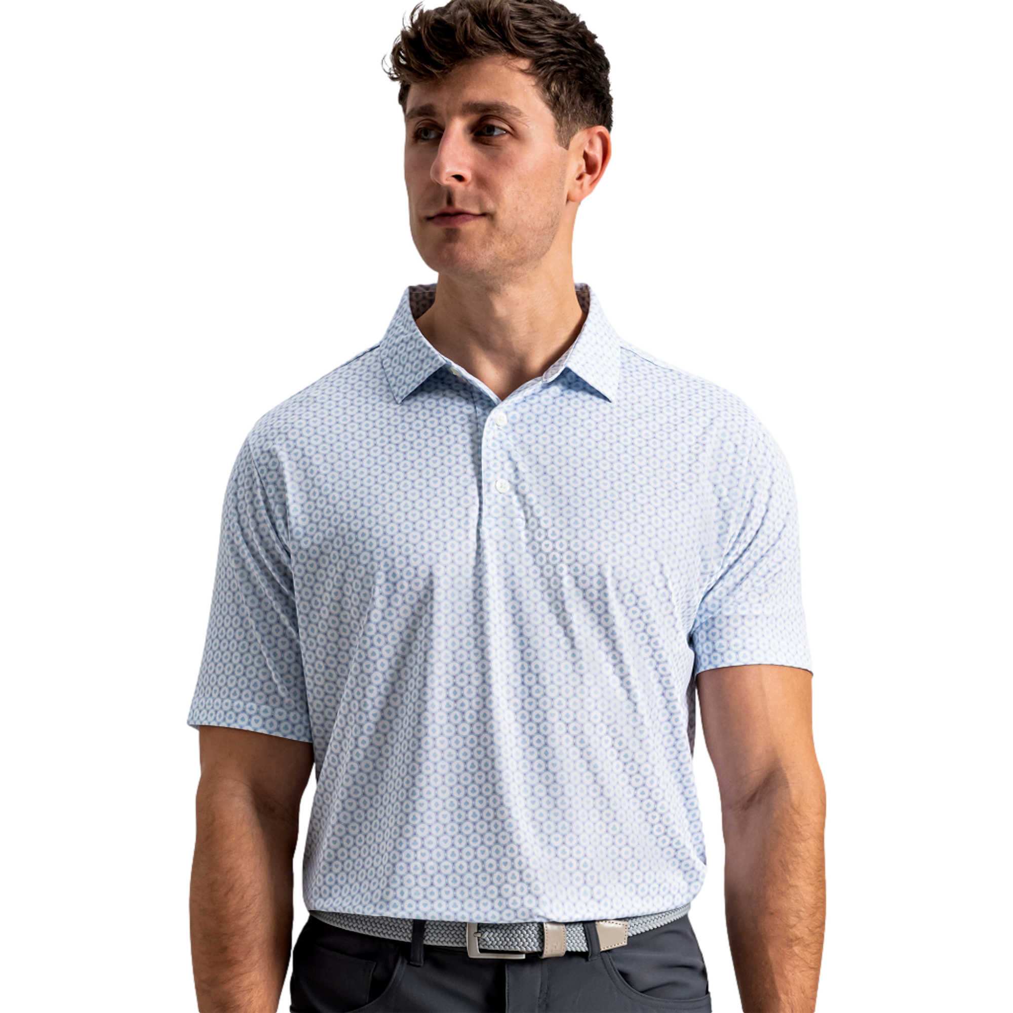Vegas Marker Lisle Men's Golf Polo Shirt