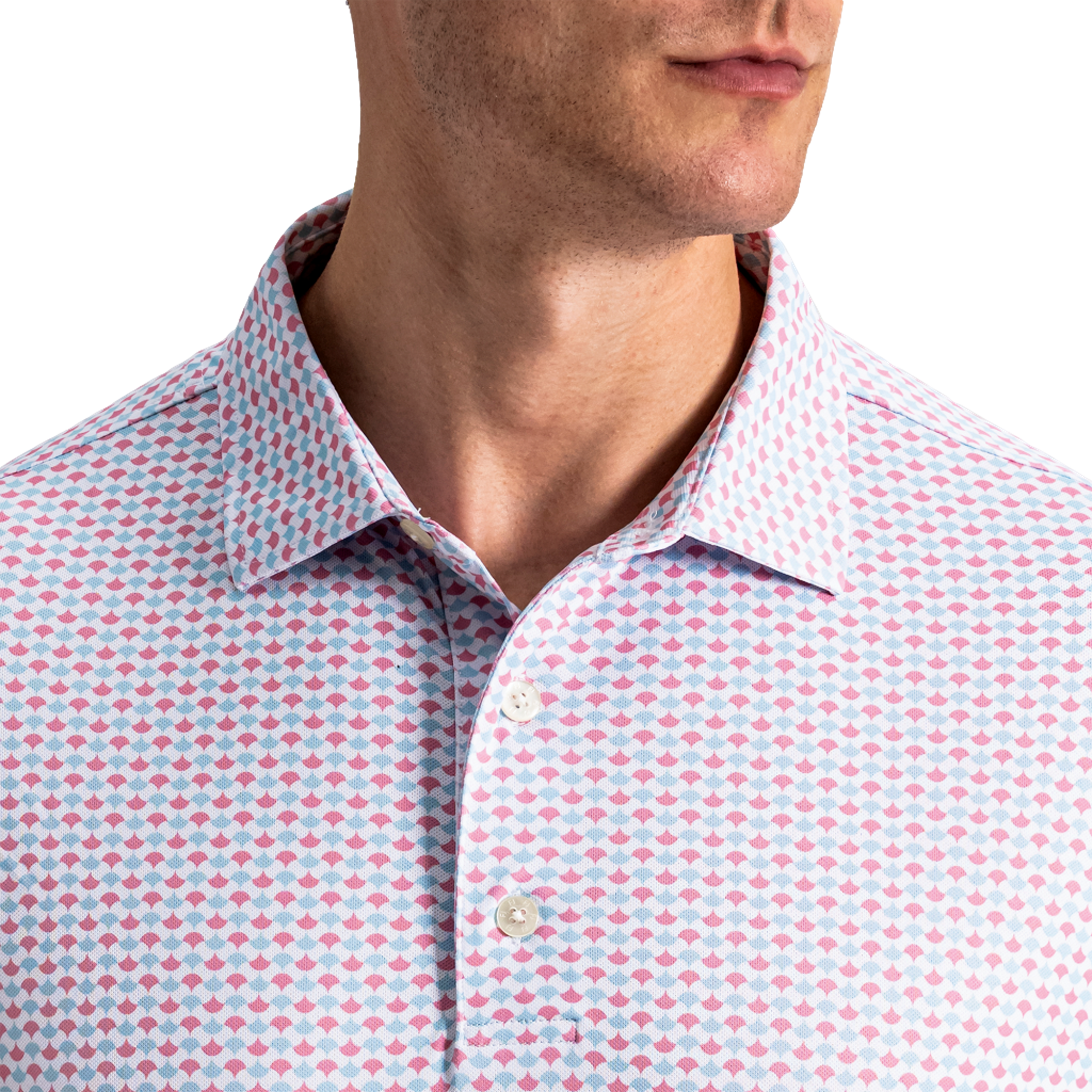 Ginko Geo Pique Men's Golf Polo Shirt