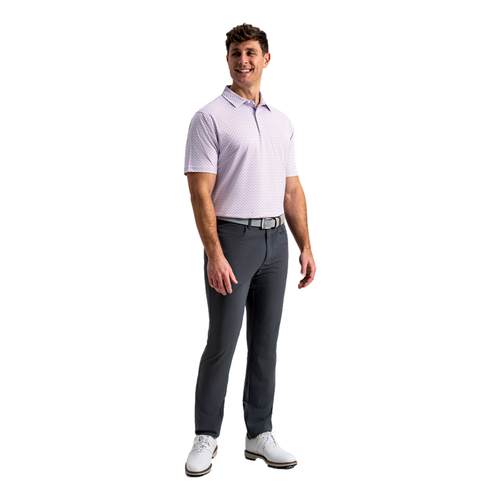 Ginko Geo Pique Men's Golf Polo Shirt
