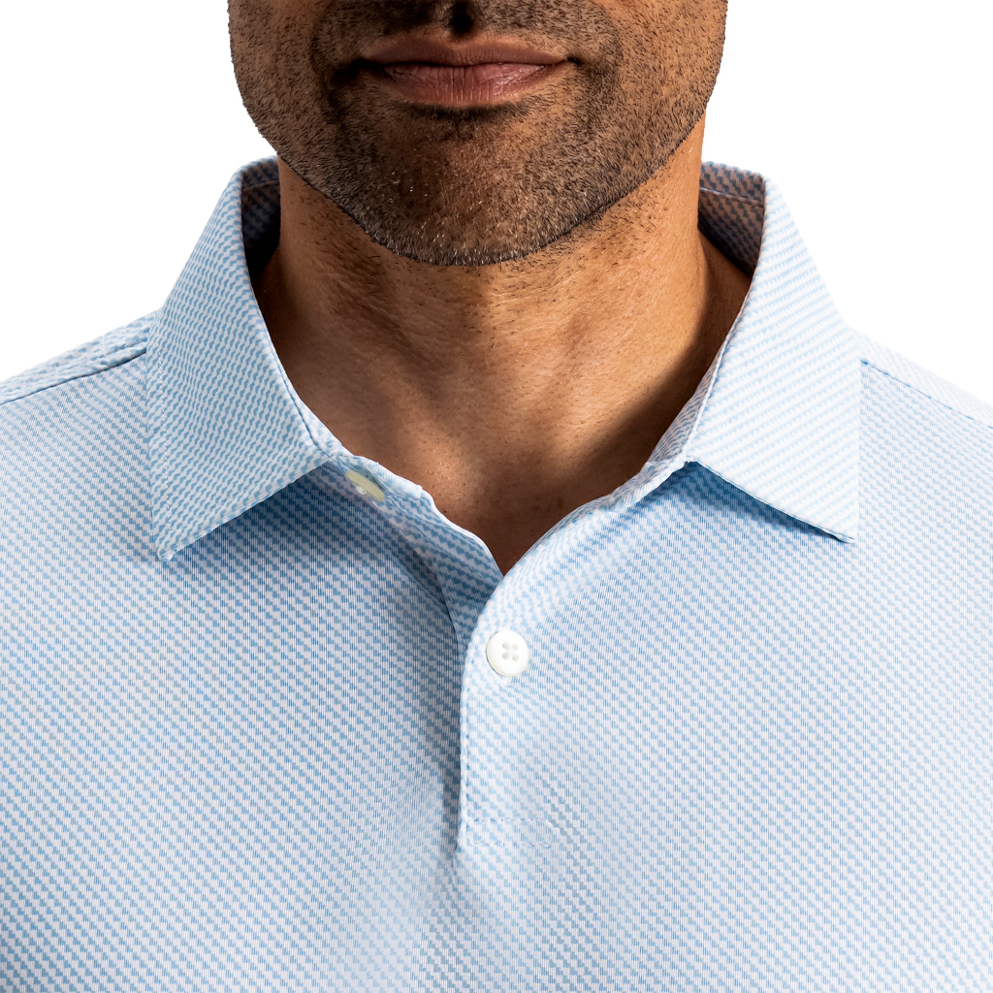 Pixel Geo Lisle Men's Golf Polo Shirt