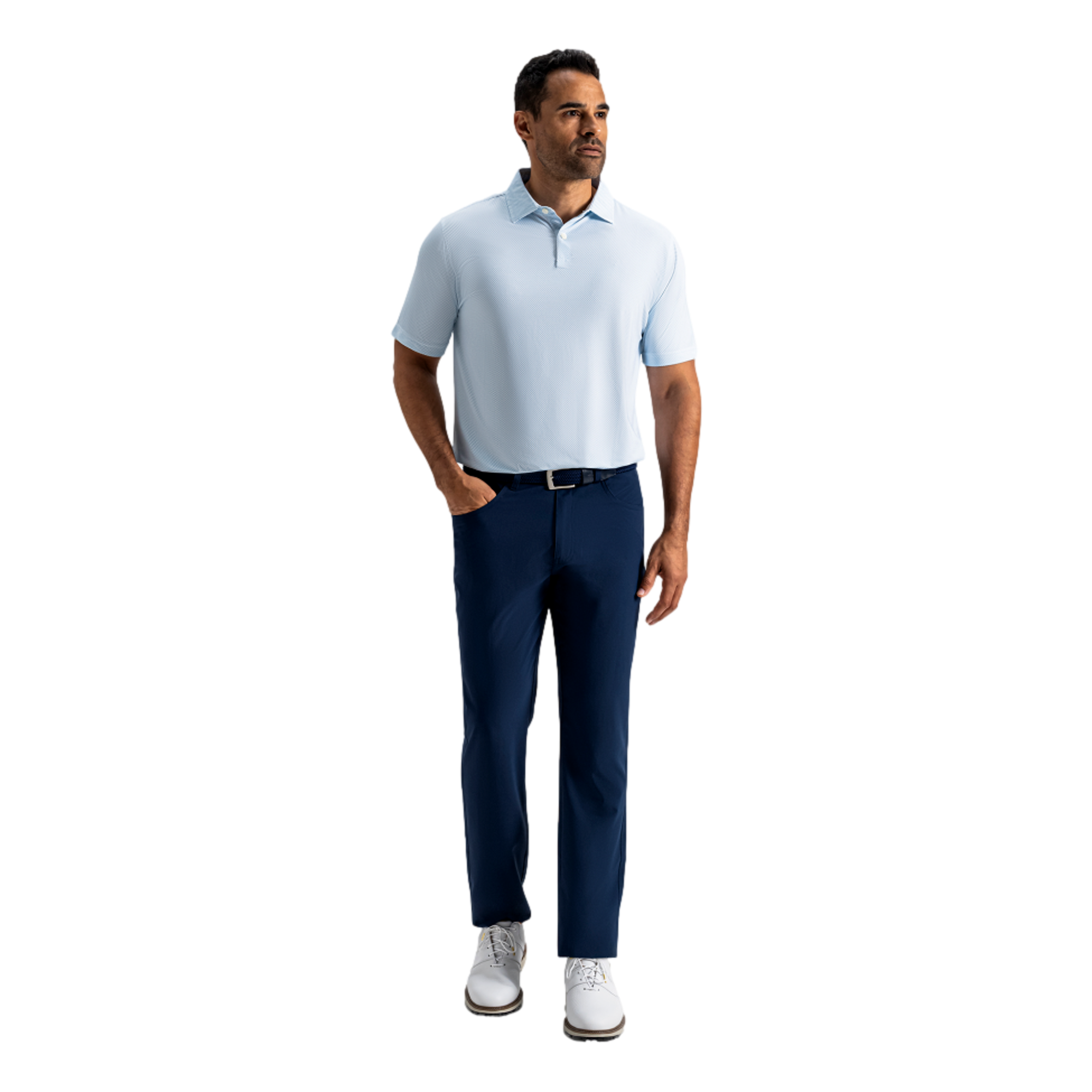 Pixel Geo Lisle Men's Golf Polo Shirt