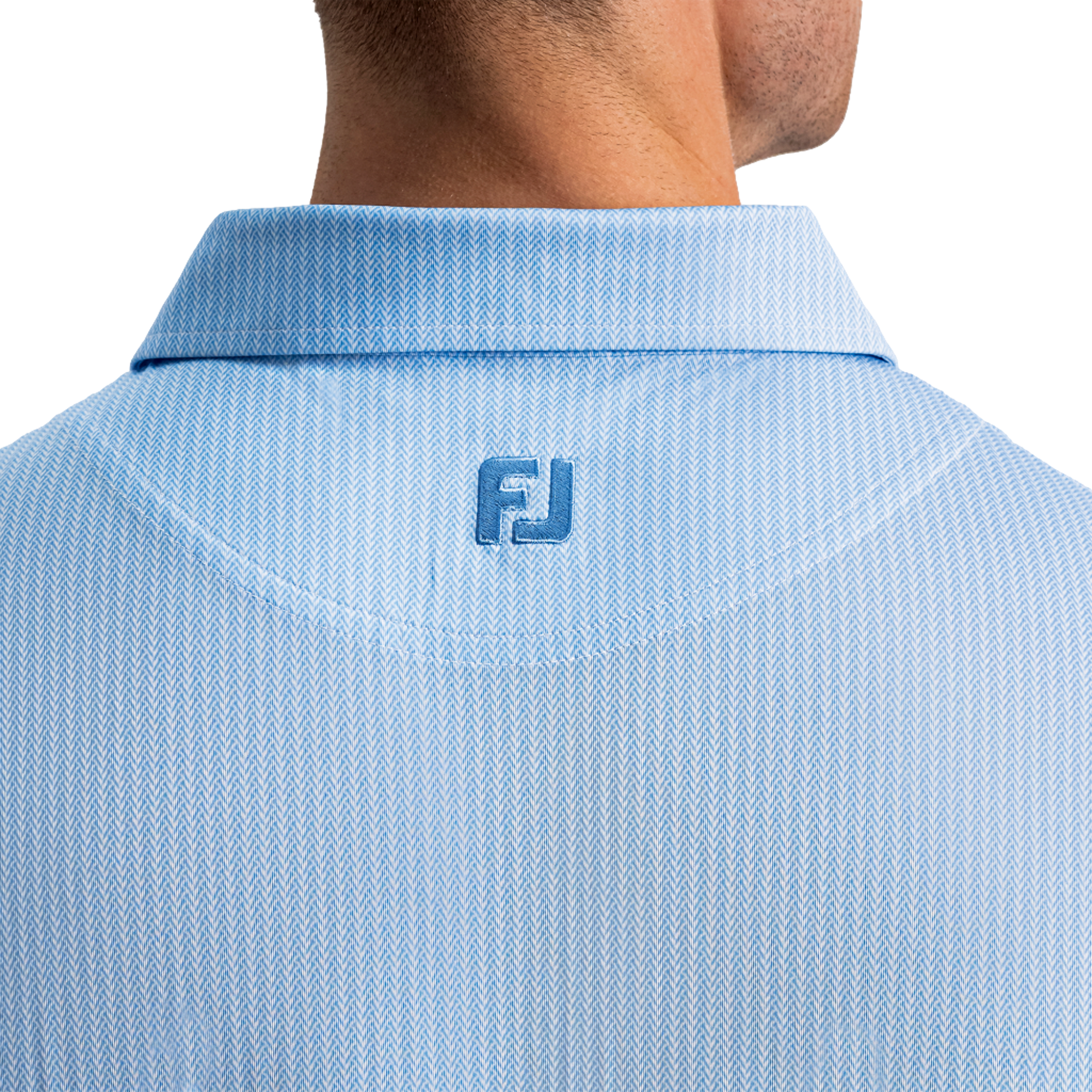 Basic Tee Time Print Lisle Men's Golf Polo Shirt