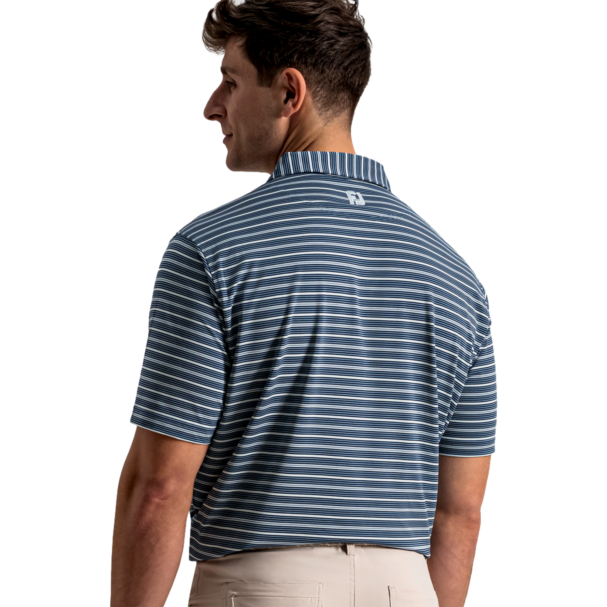 Practice Stripe Lisle Men's Golf Polo Shirt