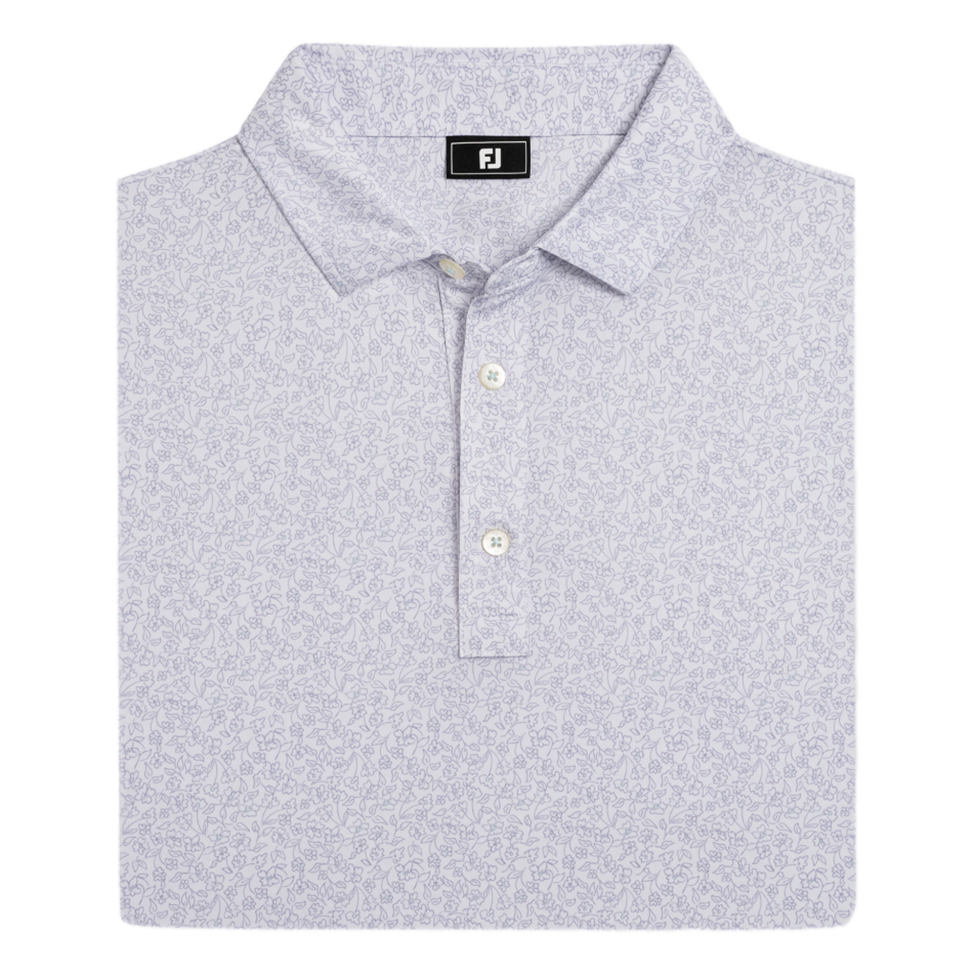 Linework Floral Lisle Men's Golf Polo Shirt