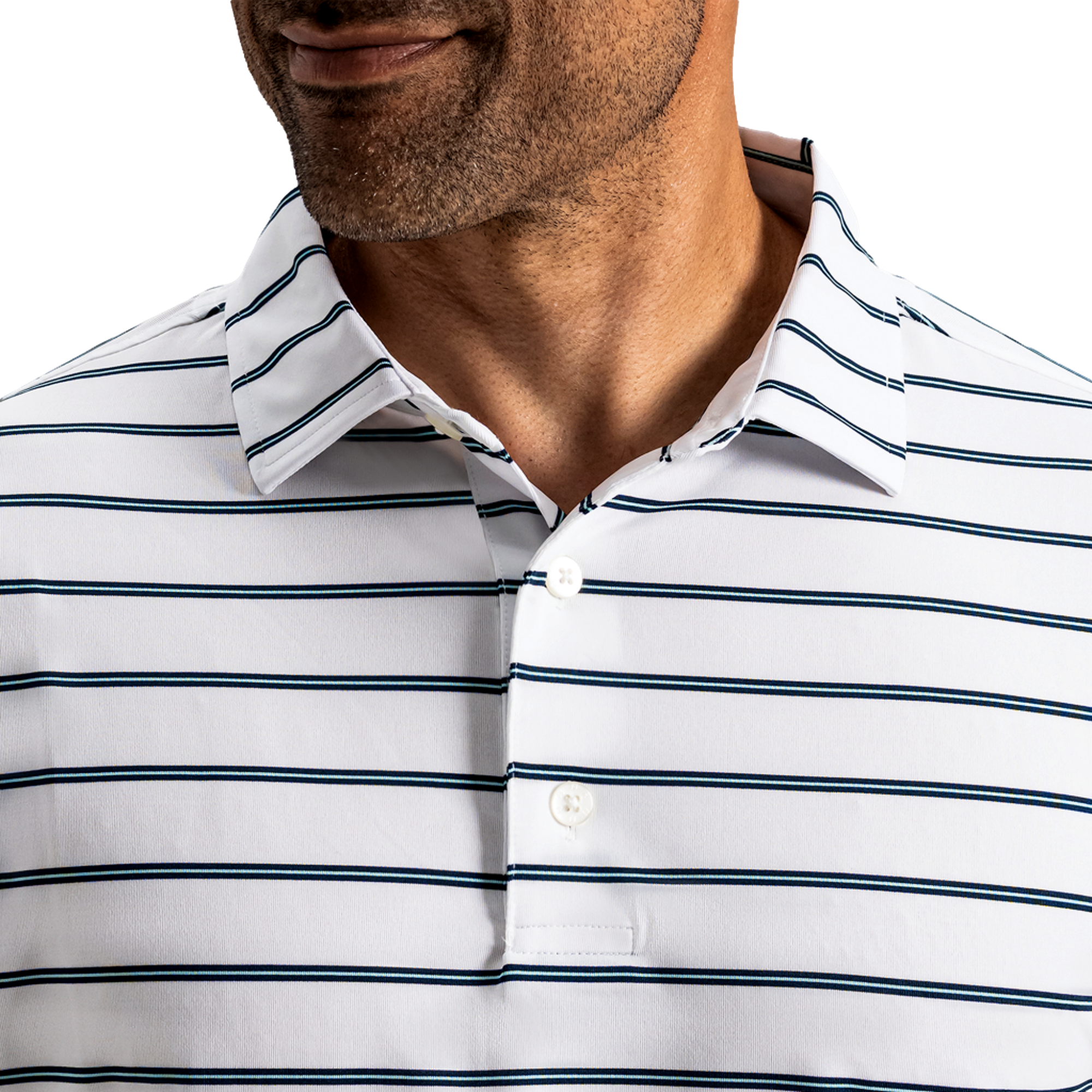 Abyss Stripe Lisle Men's Golf Polo Shirt