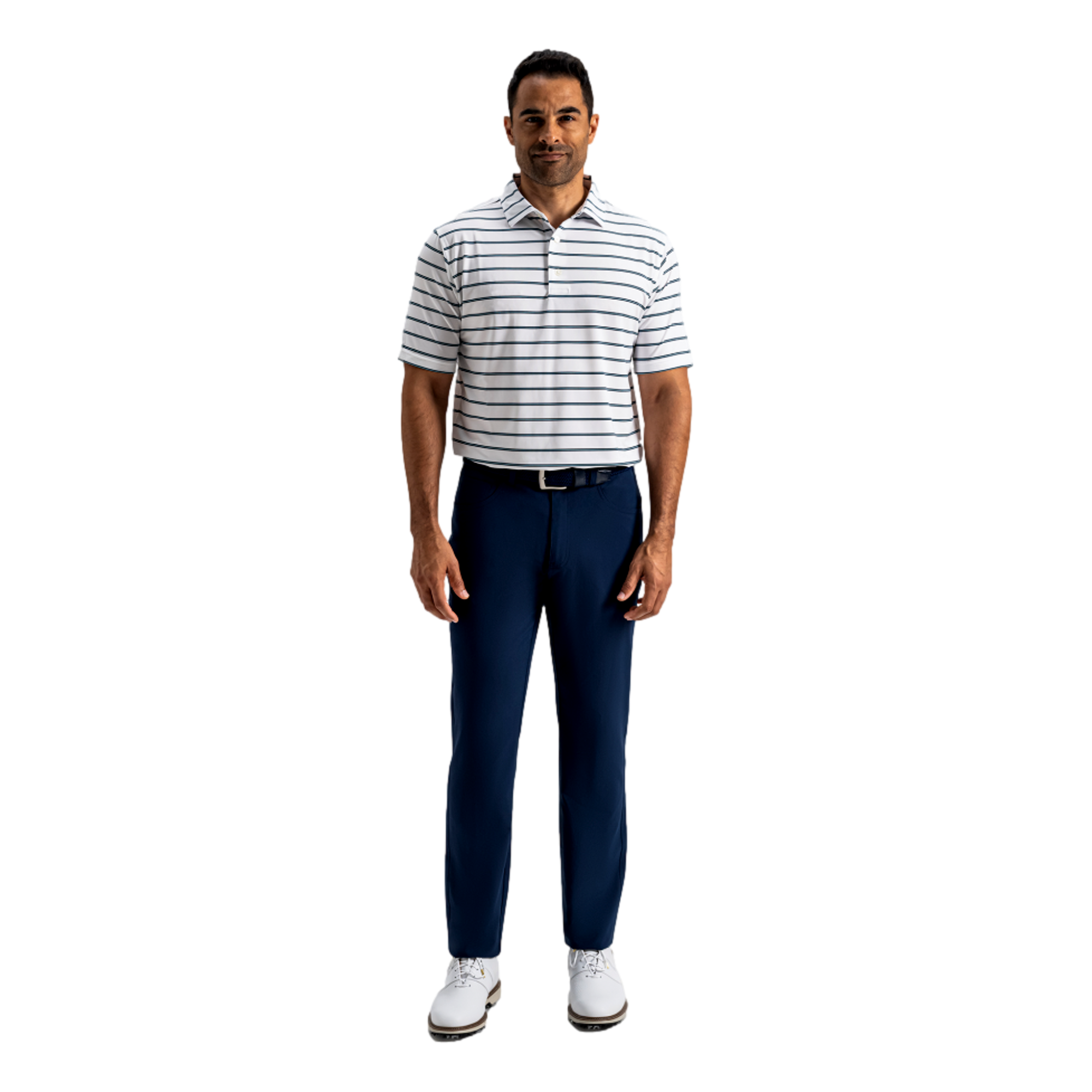 Abyss Stripe Lisle Men's Golf Polo Shirt