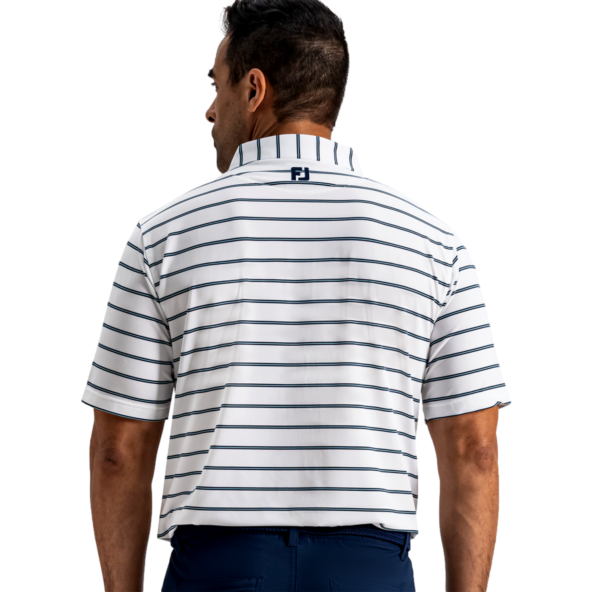 Abyss Stripe Lisle Men's Golf Polo Shirt