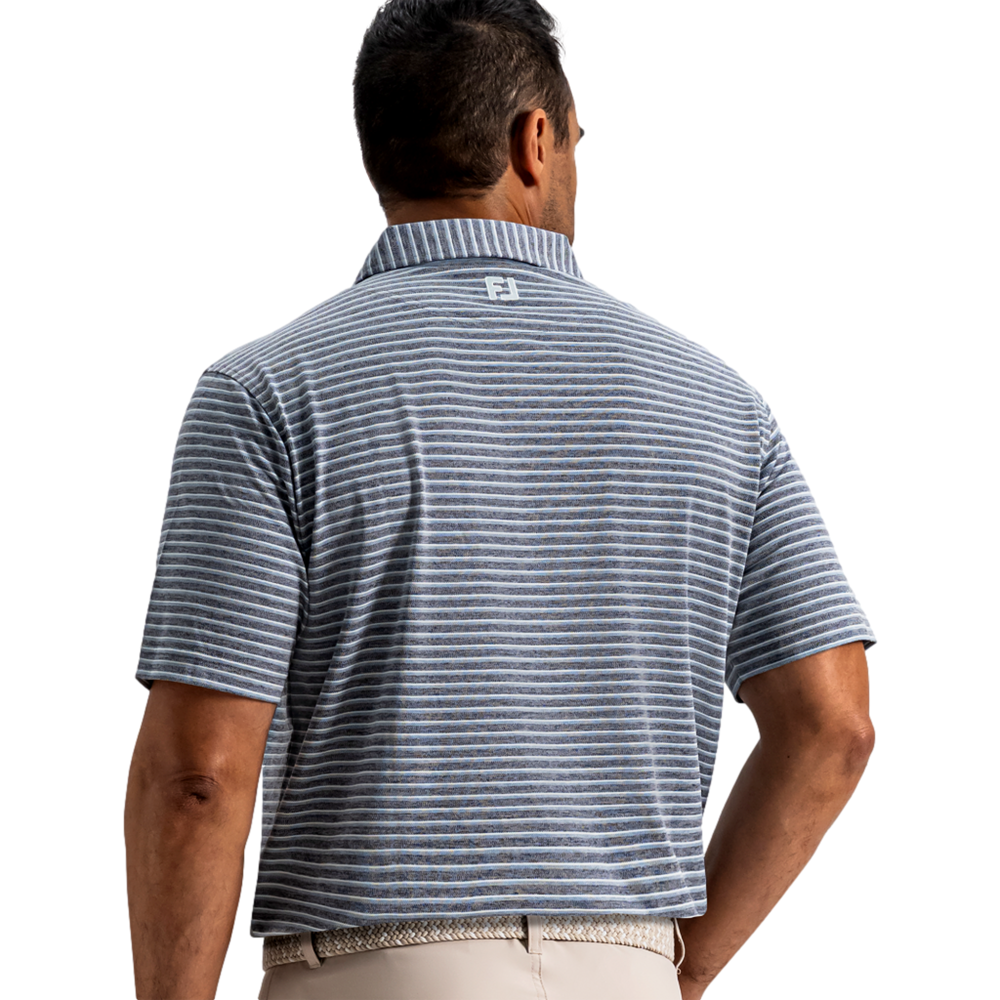 Heather Pin Pop Men's Golf Polo Shirt