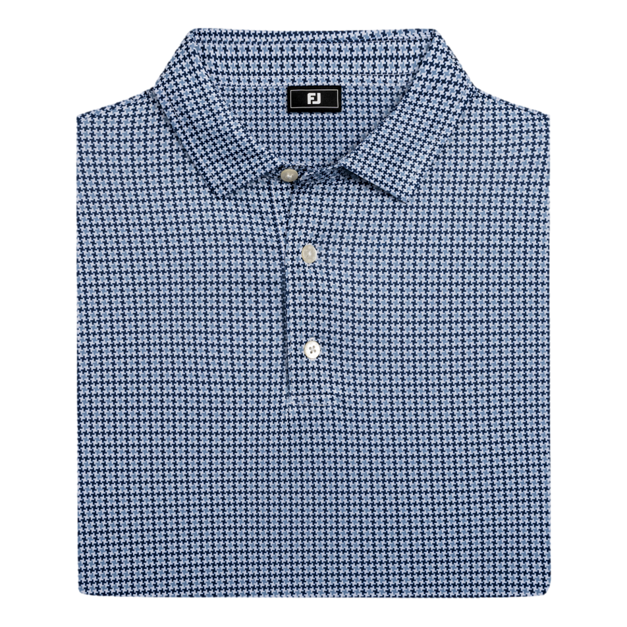 Houndtooth Lisle Men's Golf Polo Shirt