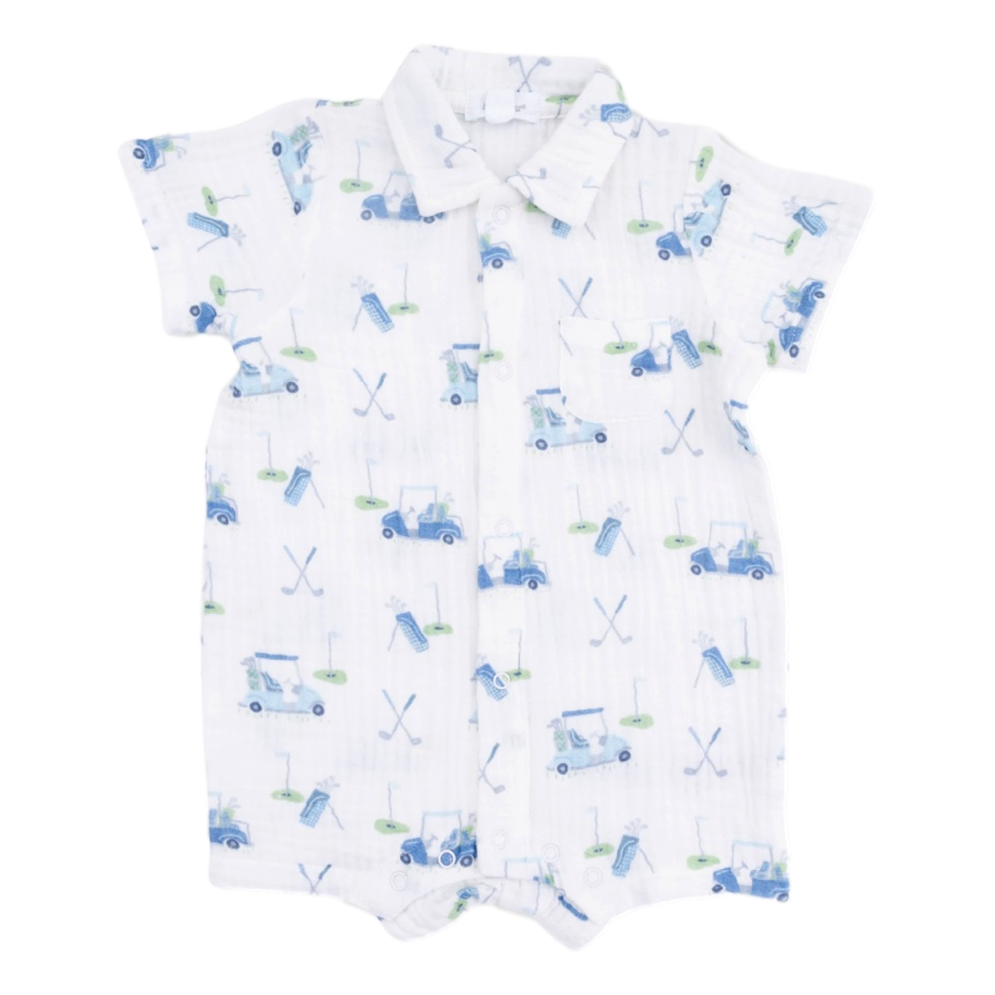 Baby Golf Carts Blue Boy's Polo Shortie