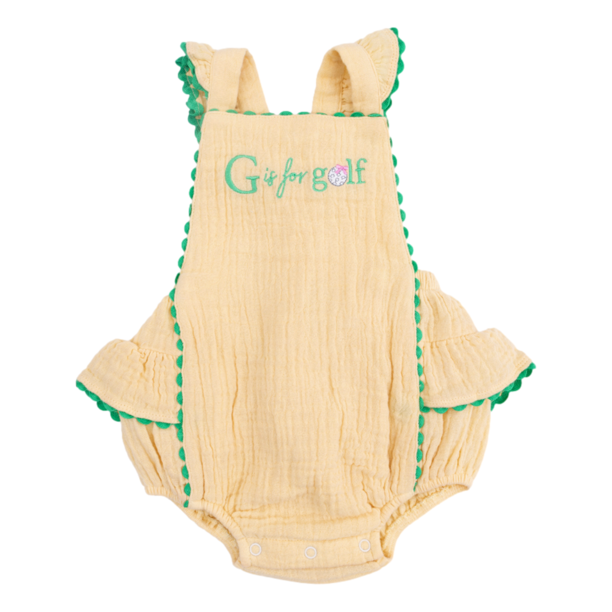 G' is for Golf Girl's Ric Rac Ruffle Sunsuit
