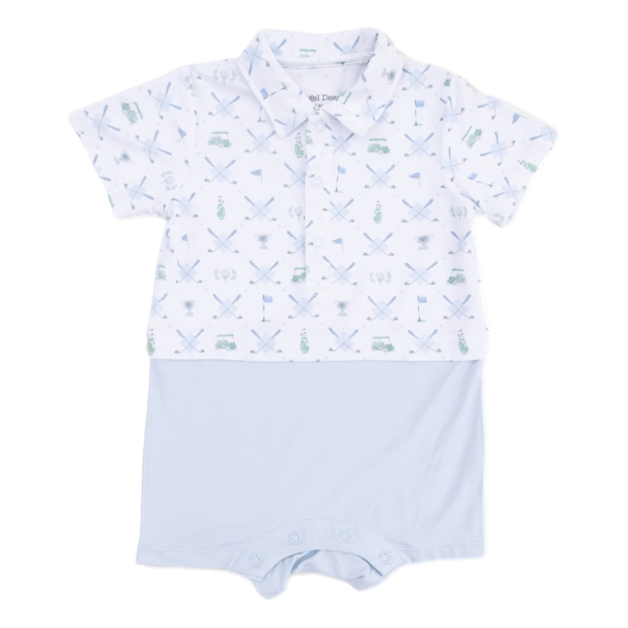 Golf Trellis Blue Boy's Short Playsuit