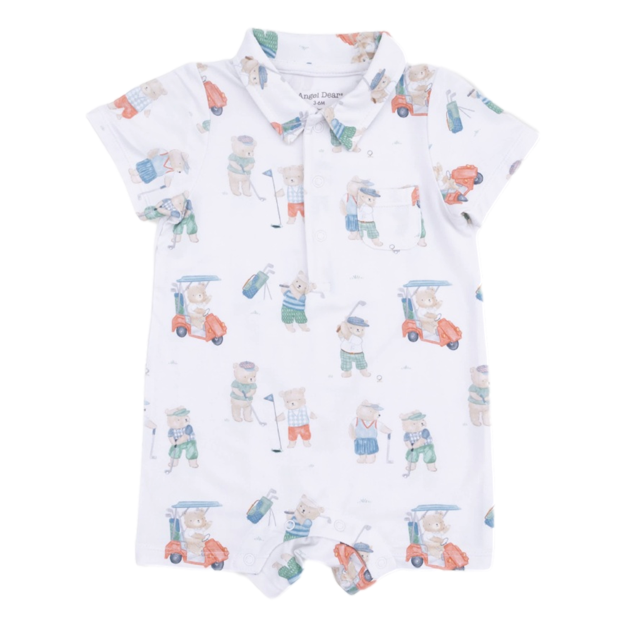 Golfing Teddy Bears Boy's Polo Shortie