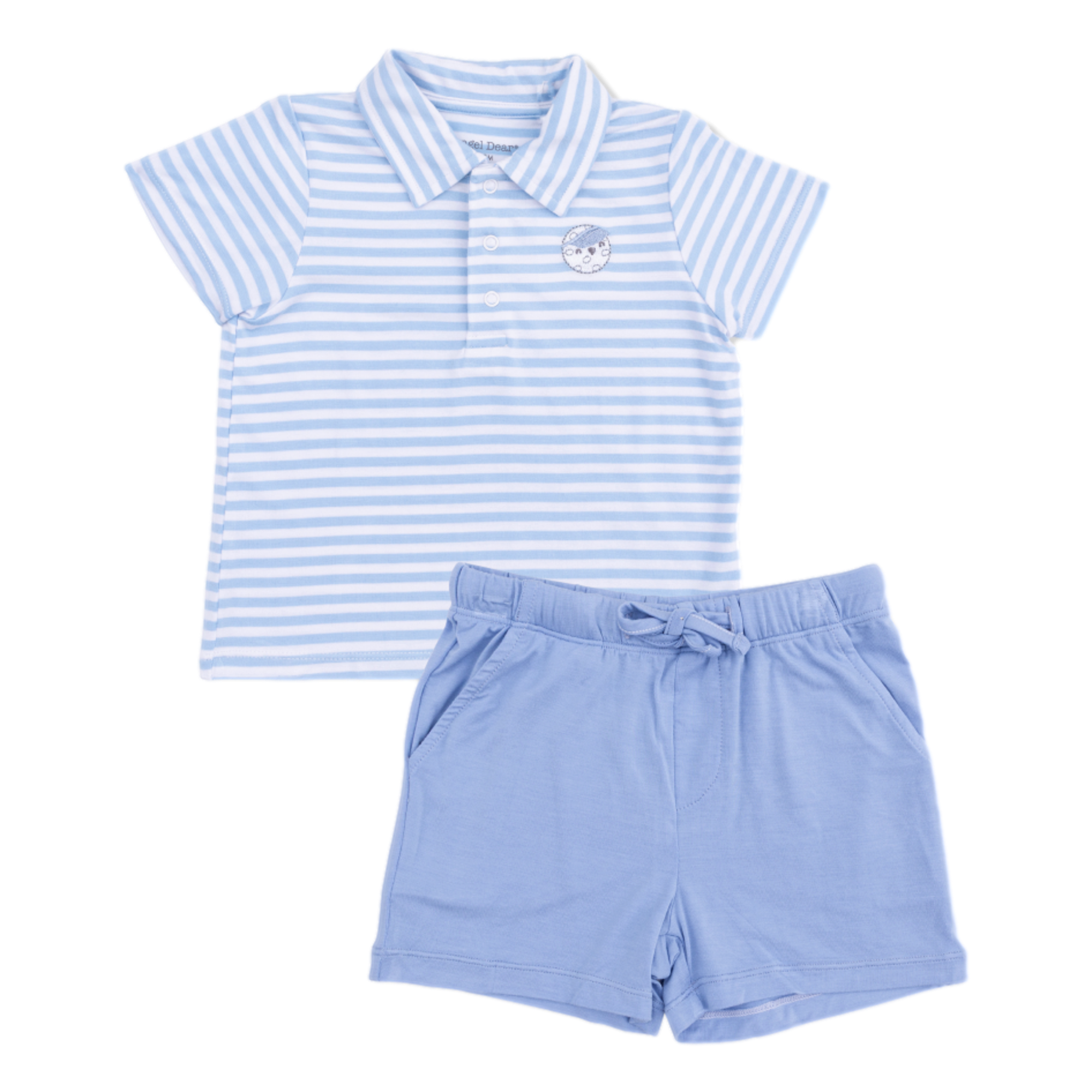Striped Golf Boy's Polo & Casual Short