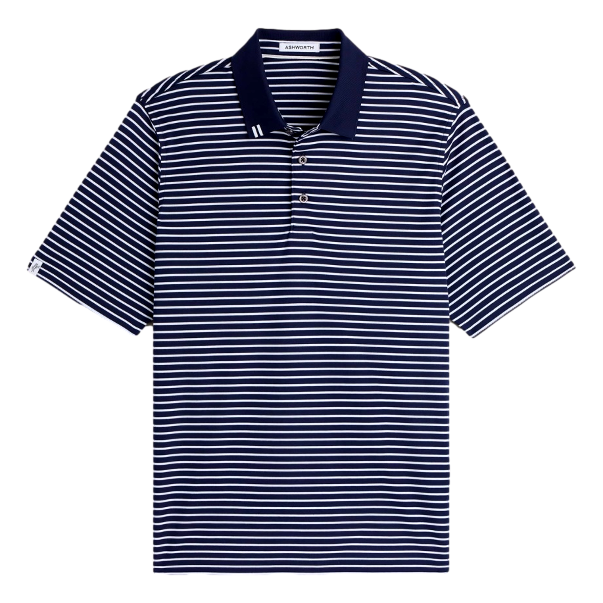 2Bar Stripe Men's Short Sleeve Golf Polo