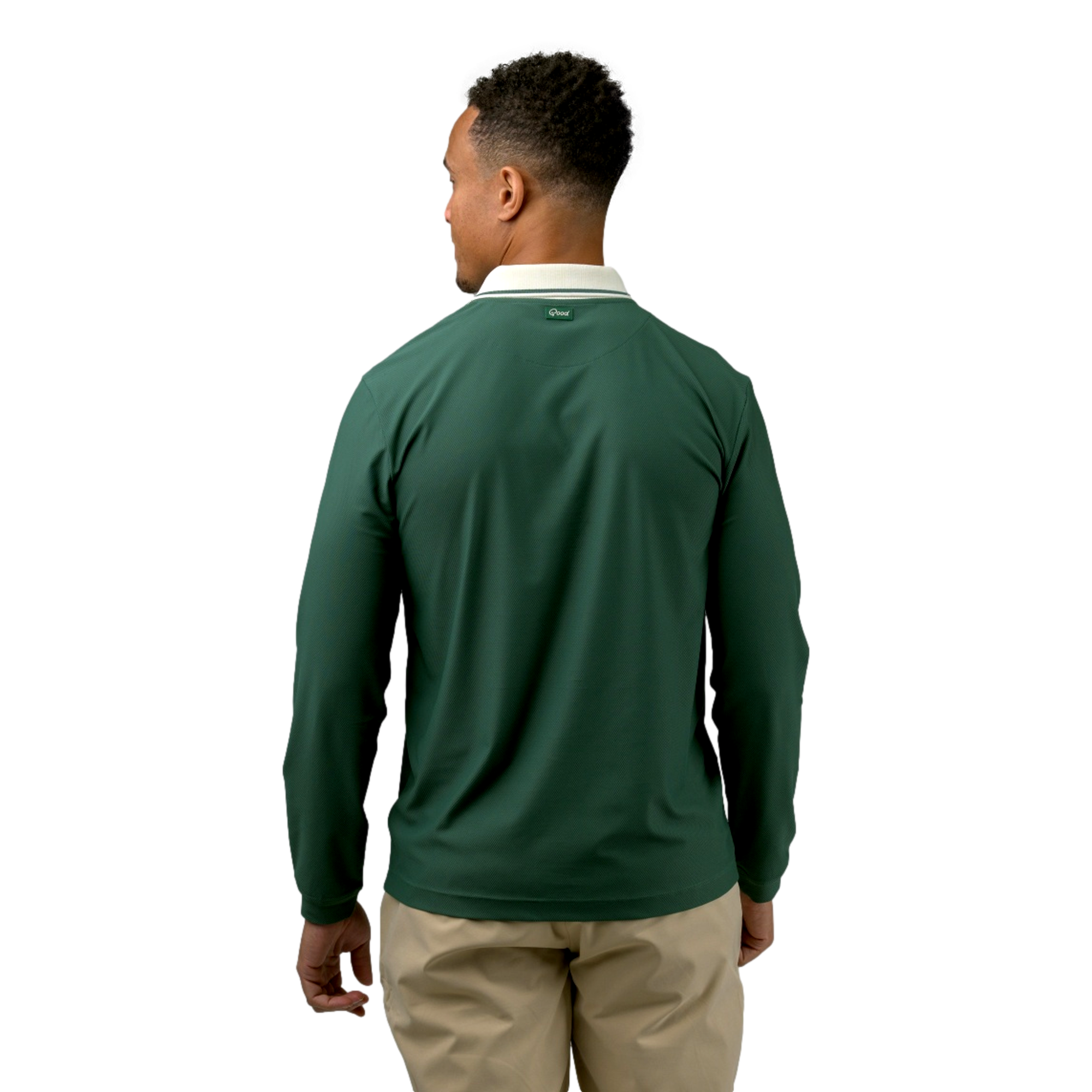 Born to Golf Long Sleeve Textured Men's Golf Polo Shirt