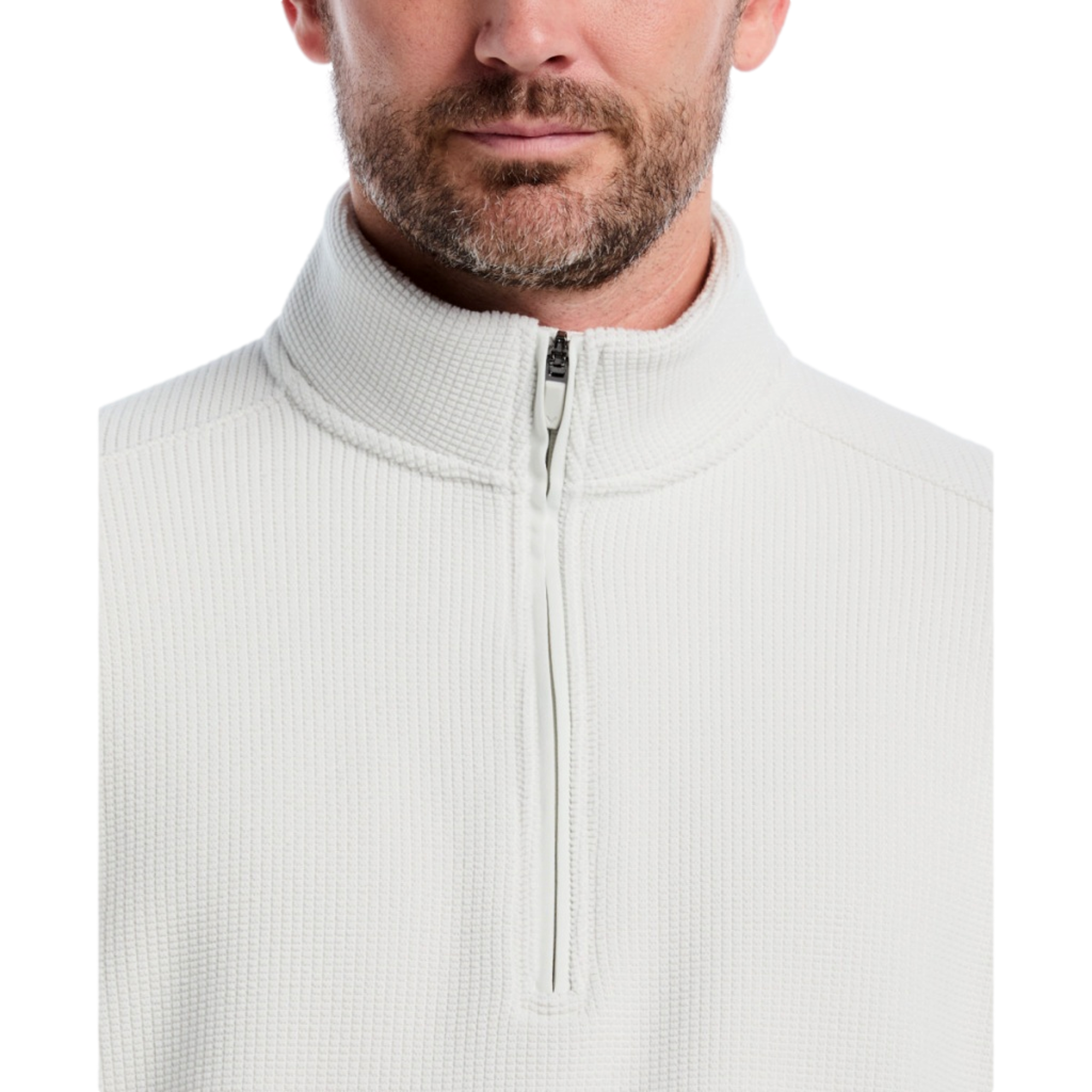 Textured Waffle Mid Layer Men's Golf Quarter Zip