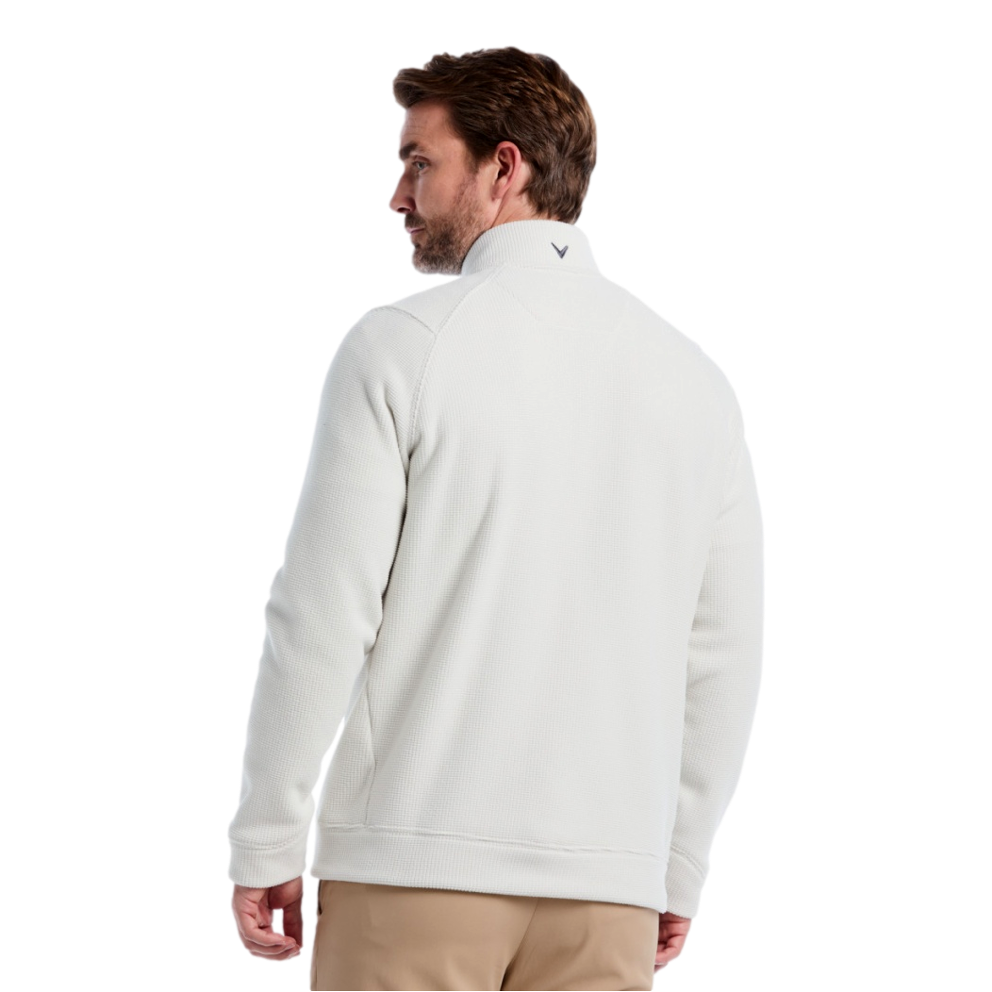 Textured Waffle Mid Layer Men's Golf Quarter Zip