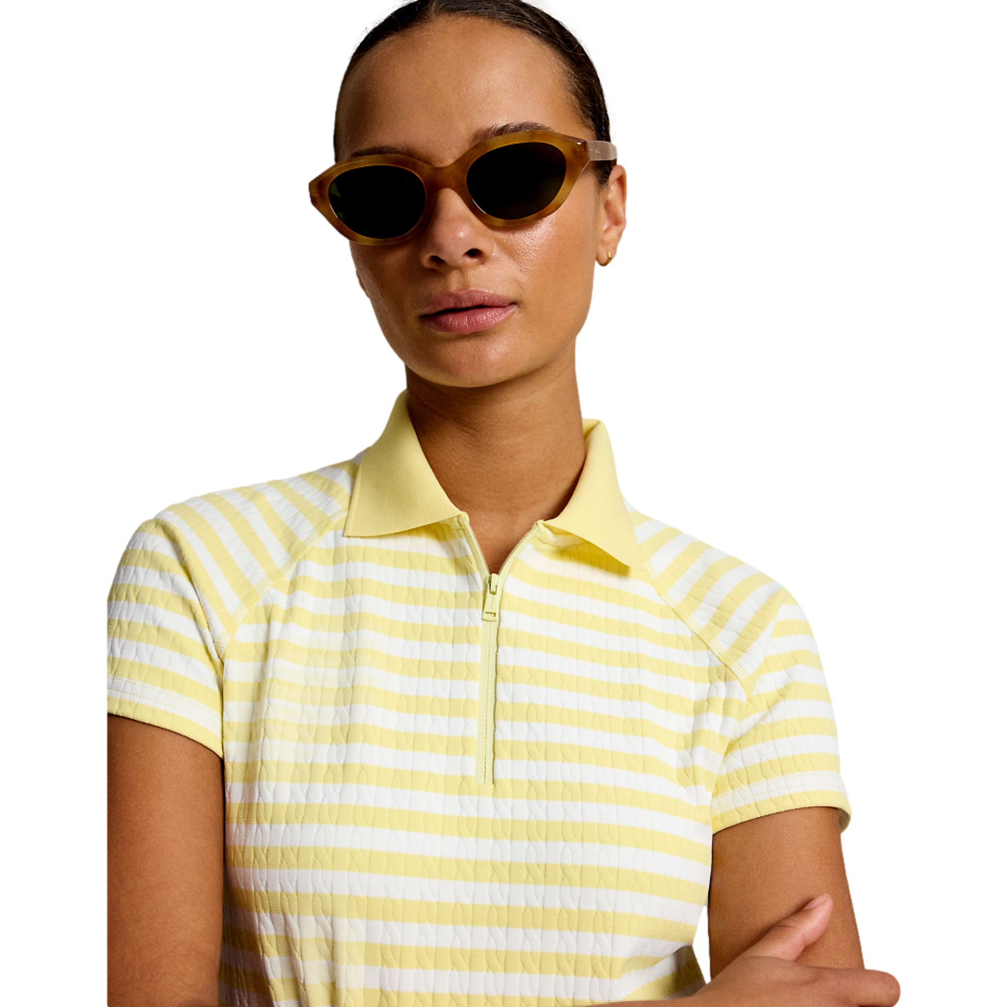 Active Cable Knit Women's Golf Polo Shirt