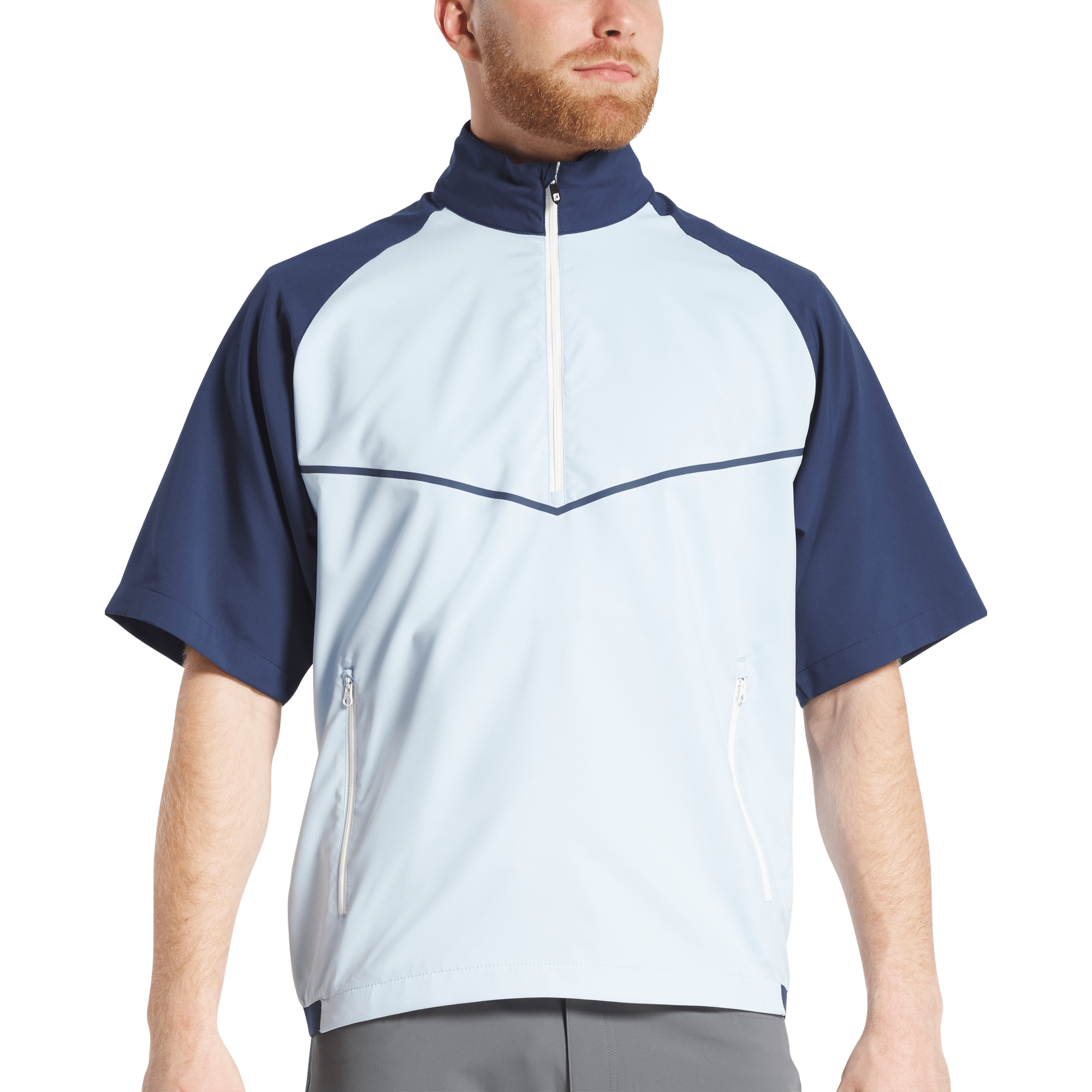 Zephyr Short Sleeve Men's Golf Quarter Zip Windshirt