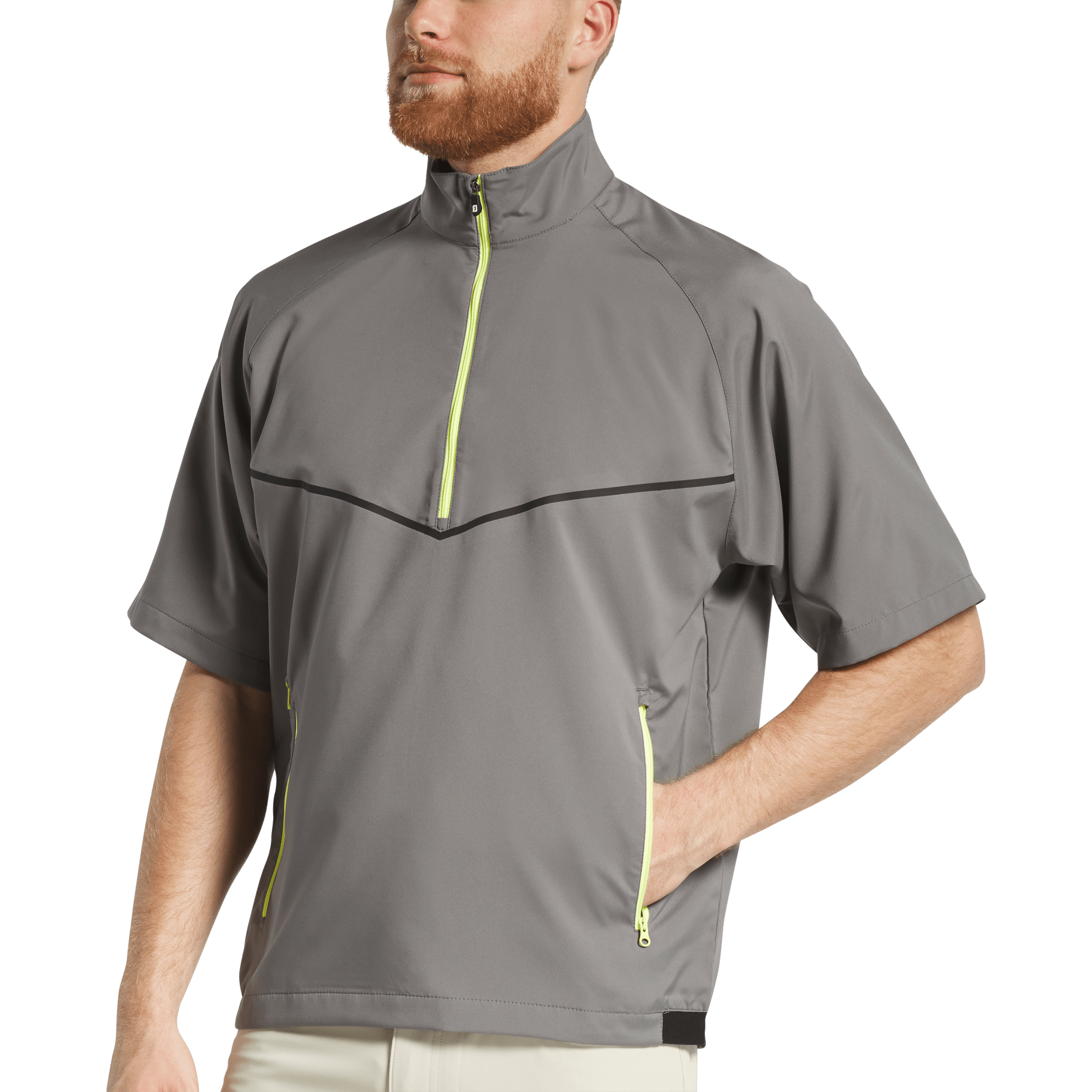Zephyr Short Sleeve Men's Golf Quarter Zip Windshirt