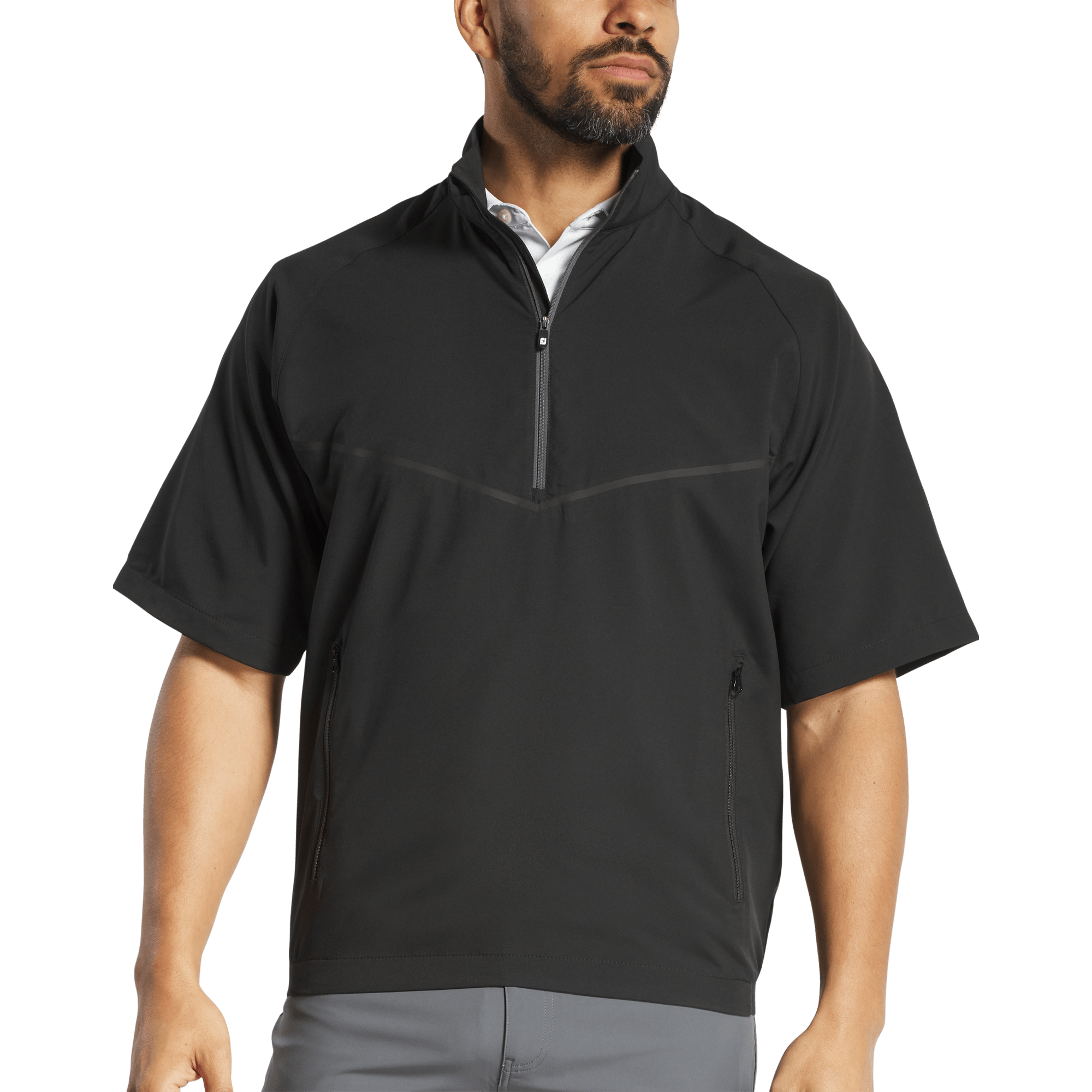 Zephyr Short Sleeve Men's Golf Quarter Zip Windshirt
