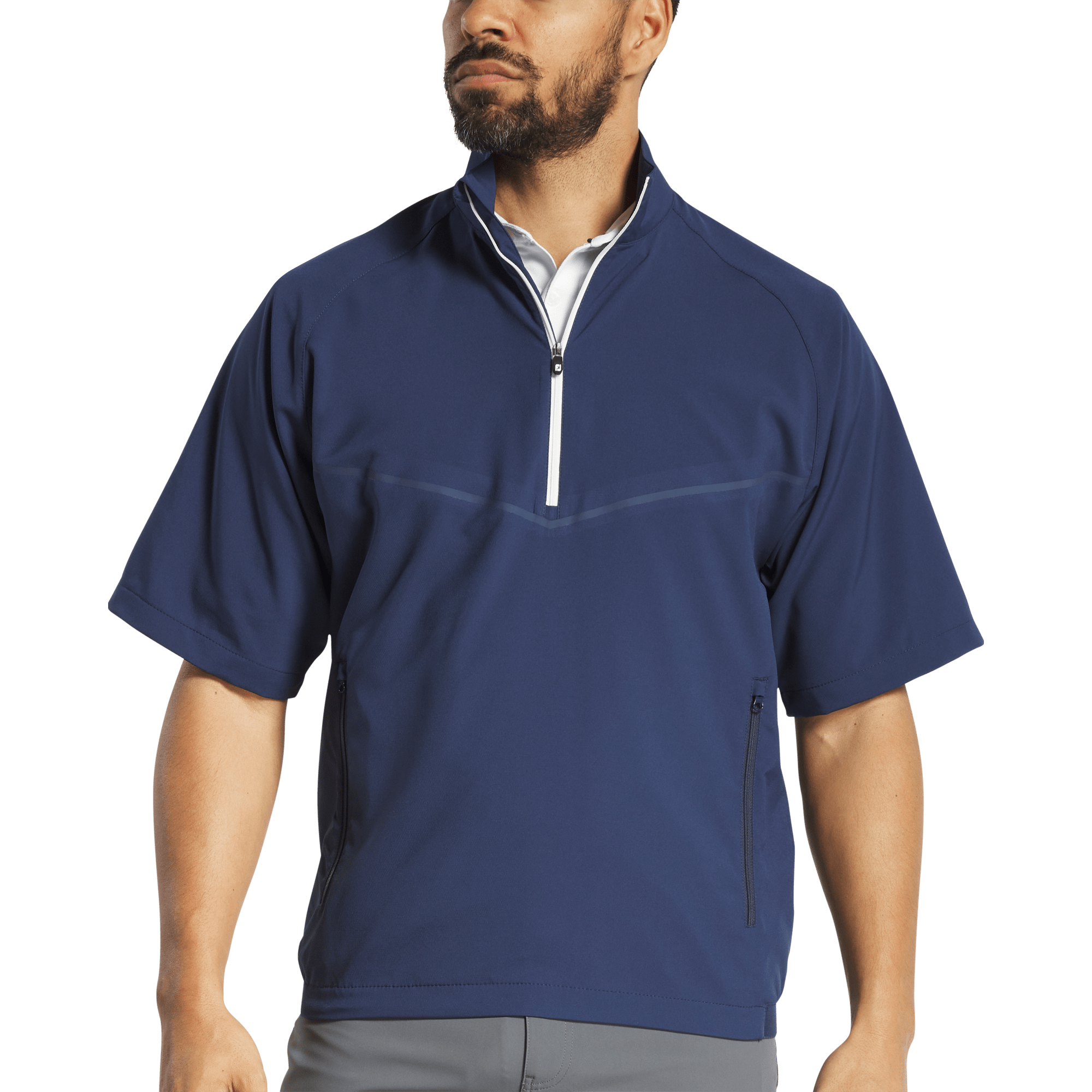 Zephyr Short Sleeve Men's Golf Quarter Zip Windshirt