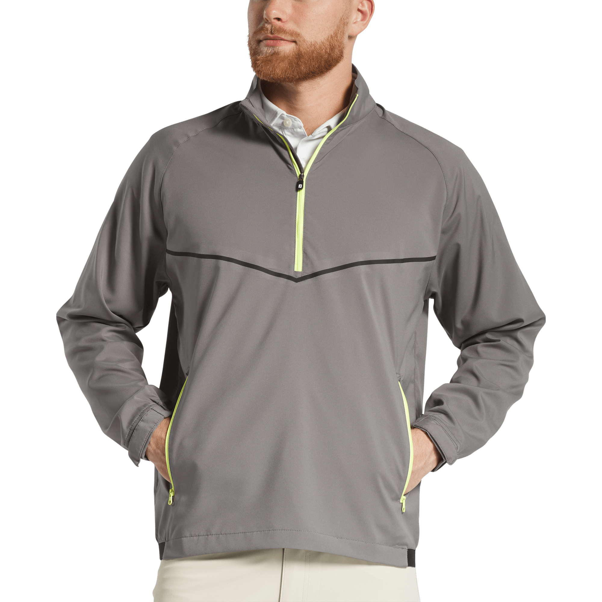 Zephyr Long Sleeve Men's Golf Quarter Zip Windshirt