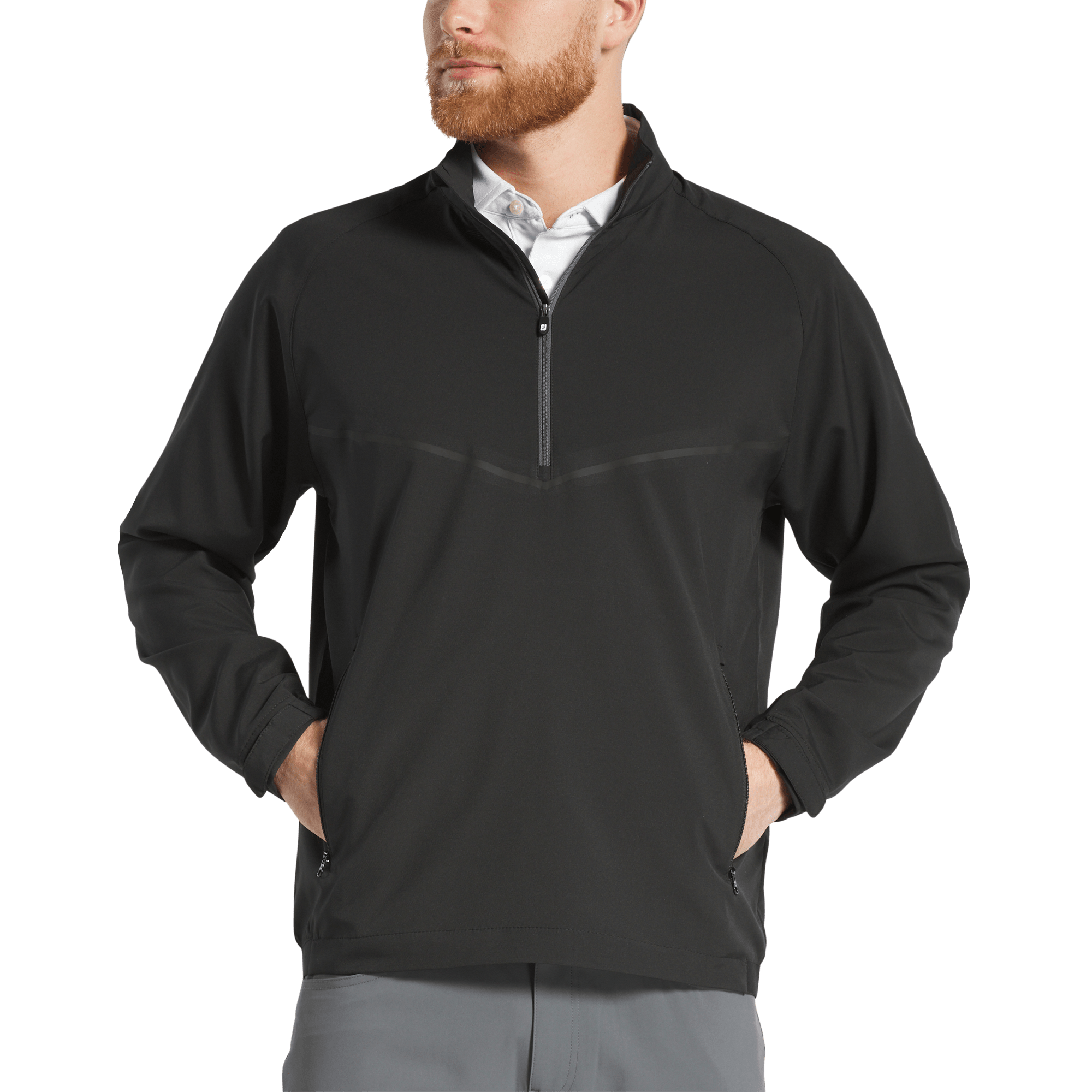 Zephyr Long Sleeve Men's Golf Quarter Zip Windshirt