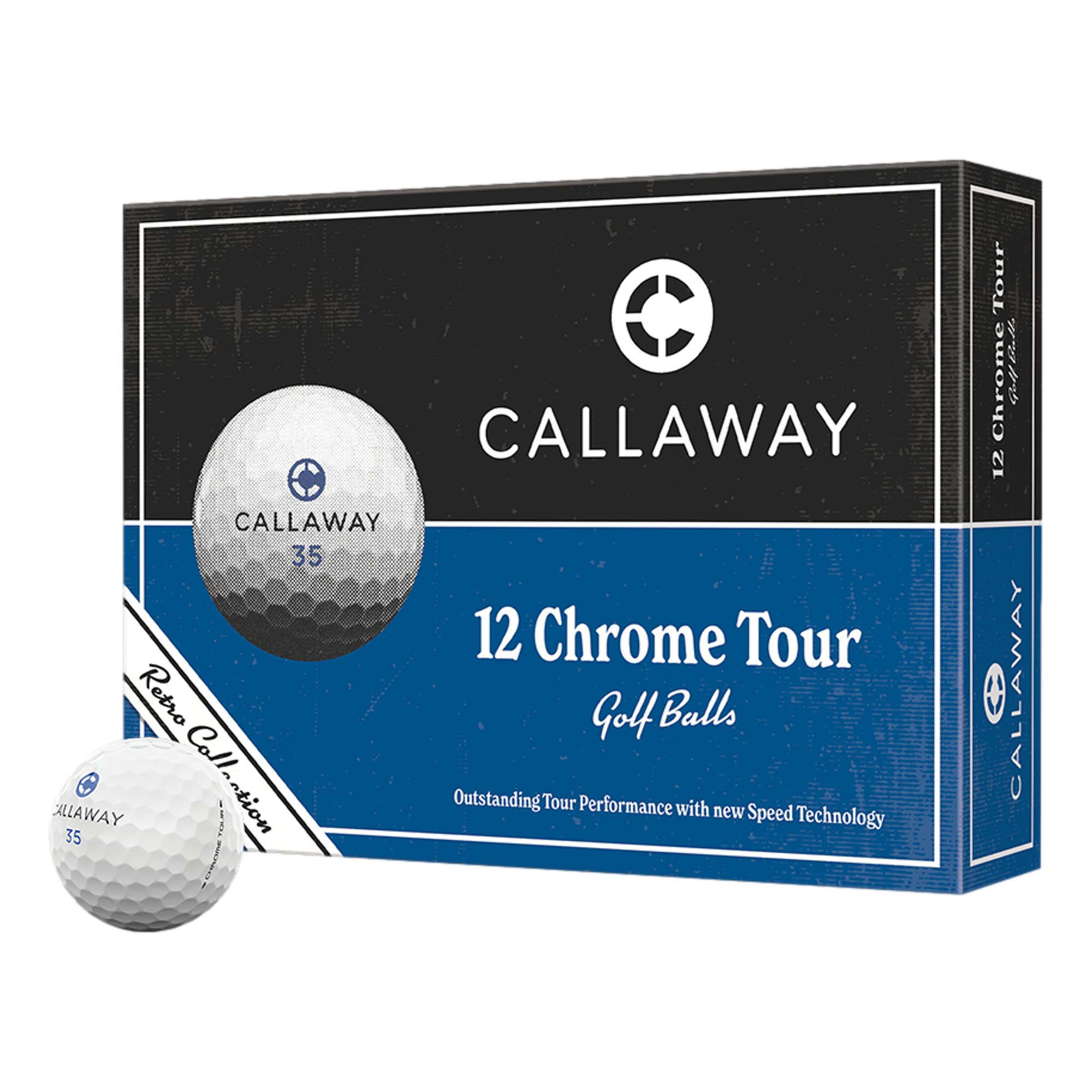 Chrome Tour Retro Golf Balls