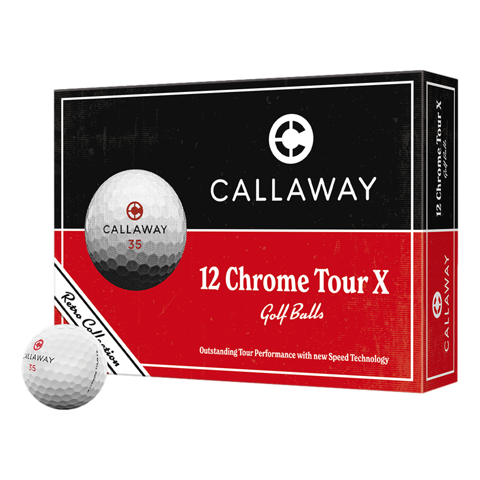 Chrome Tour X Retro Golf Balls