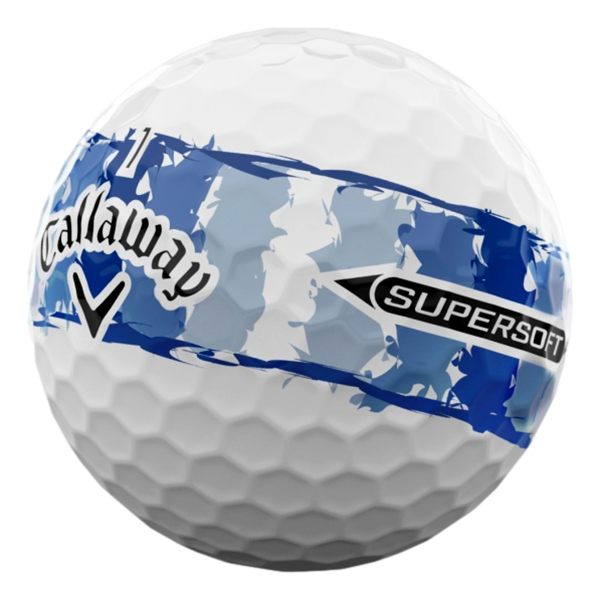 Supersoft Distressed Blue Stripe Golf Balls