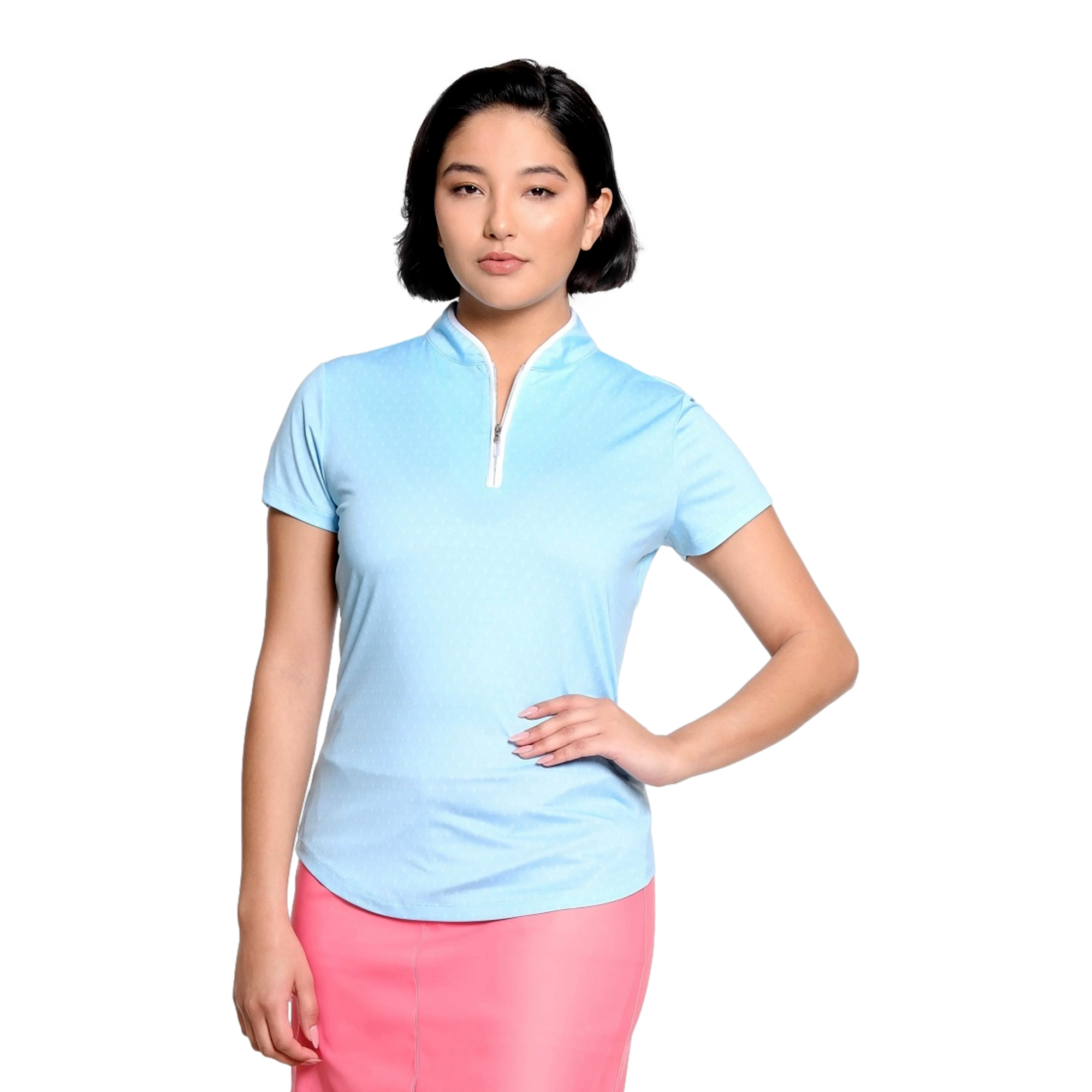 Beachwood Print Women's Short Sleeve Golf Polo Shirt