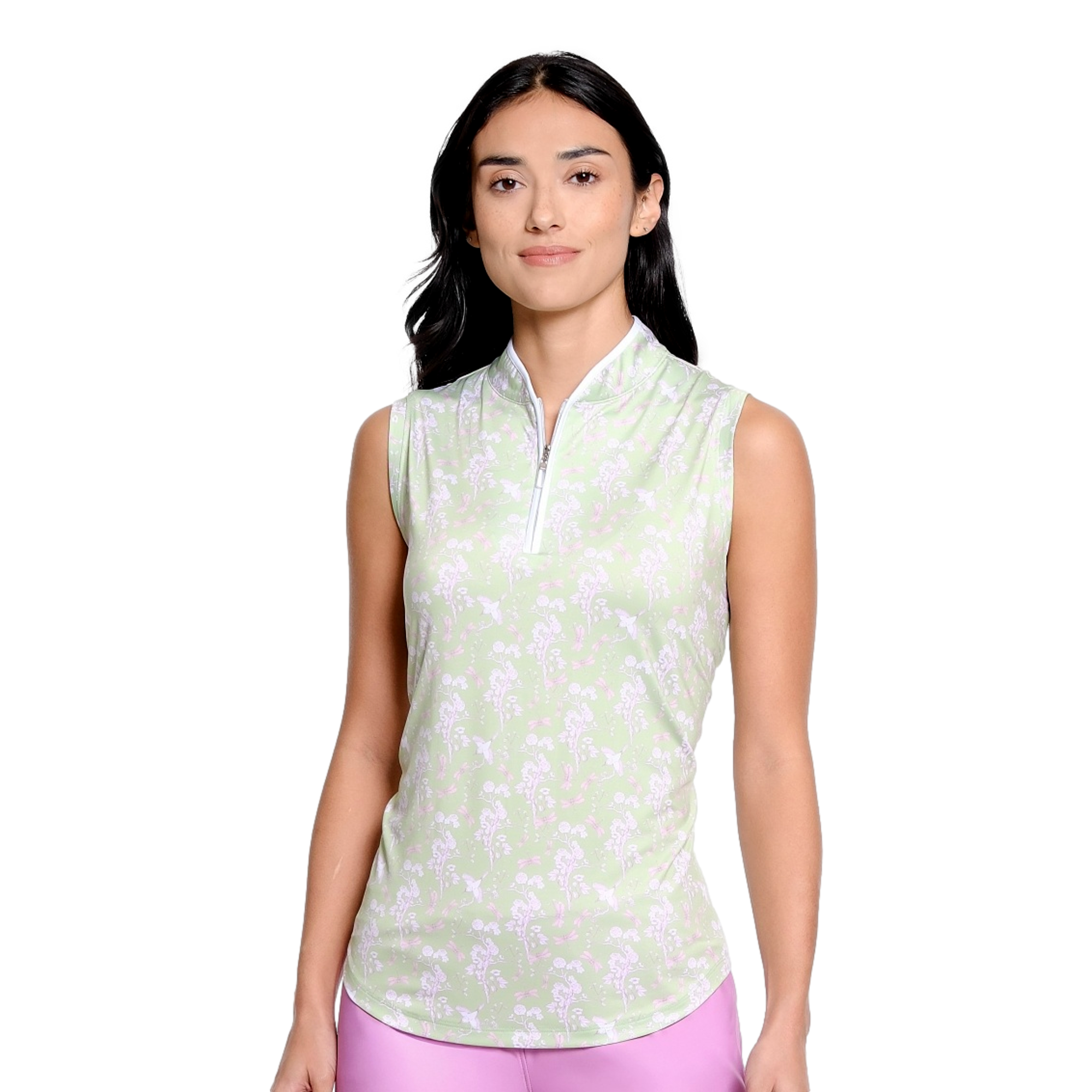 Grace Print Women's Sleeveless Golf Polo Shirt