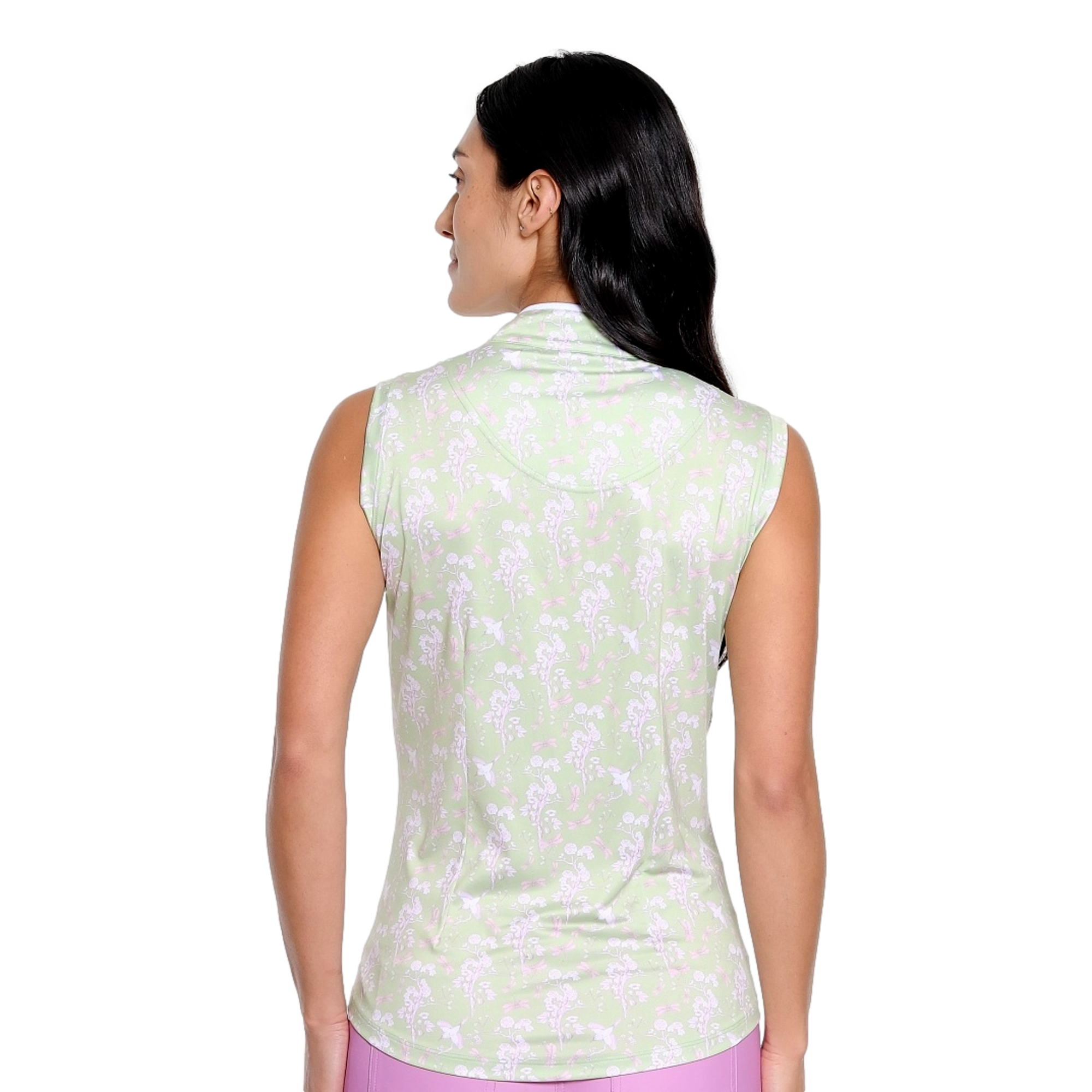Grace Print Women's Sleeveless Golf Polo Shirt