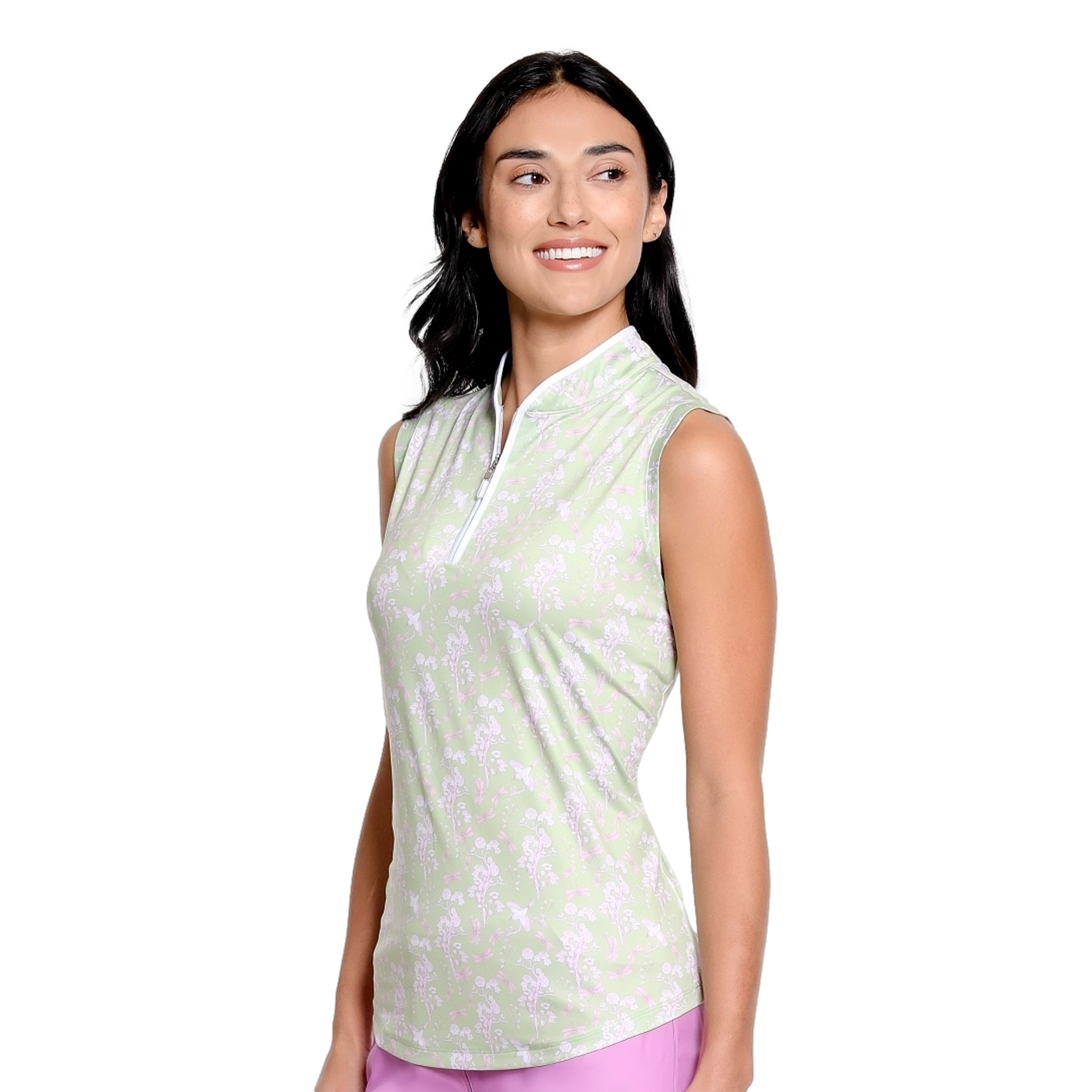Grace Print Women's Sleeveless Golf Polo Shirt