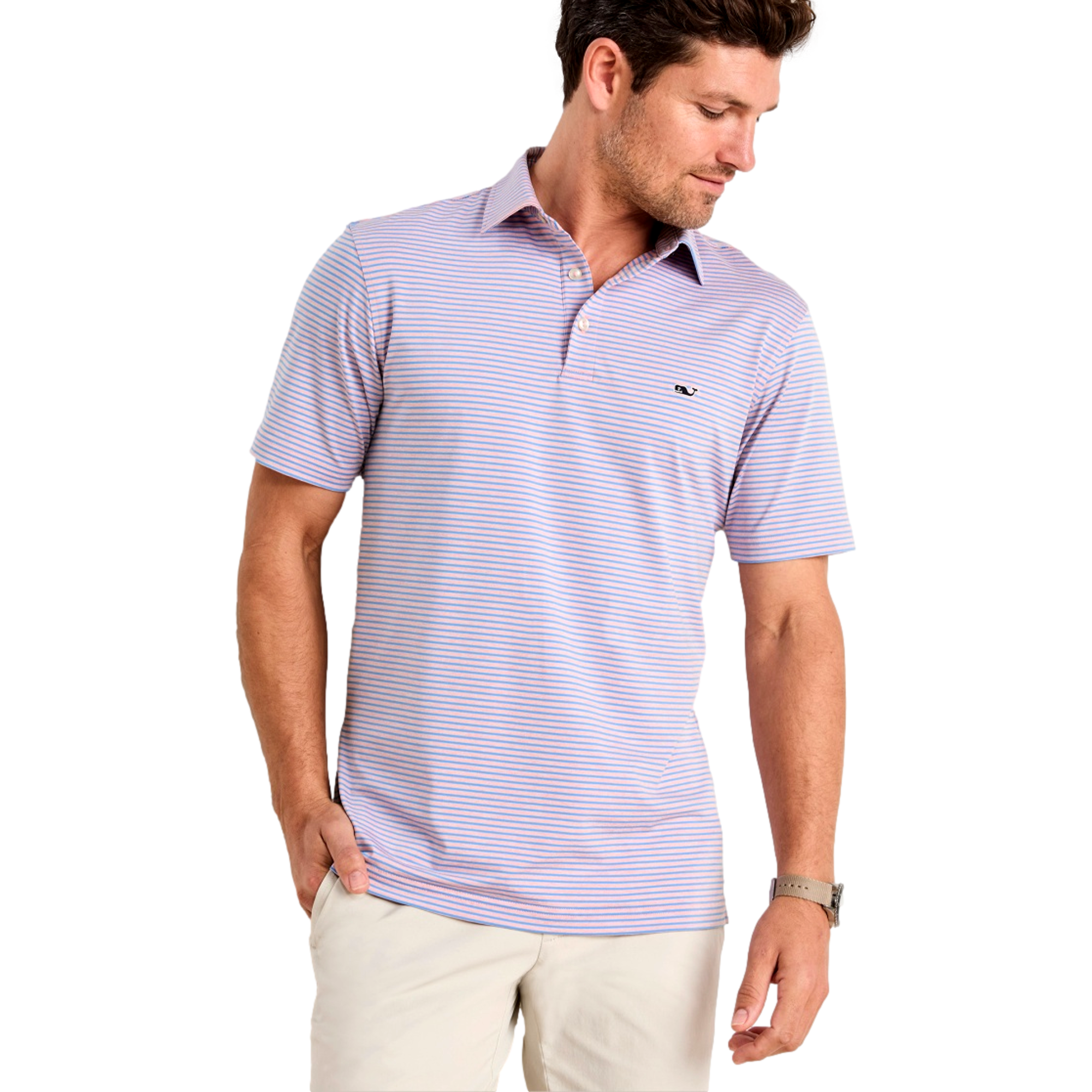 Performance Bradley Stripe Sankaty Men's Golf Polo Shirt