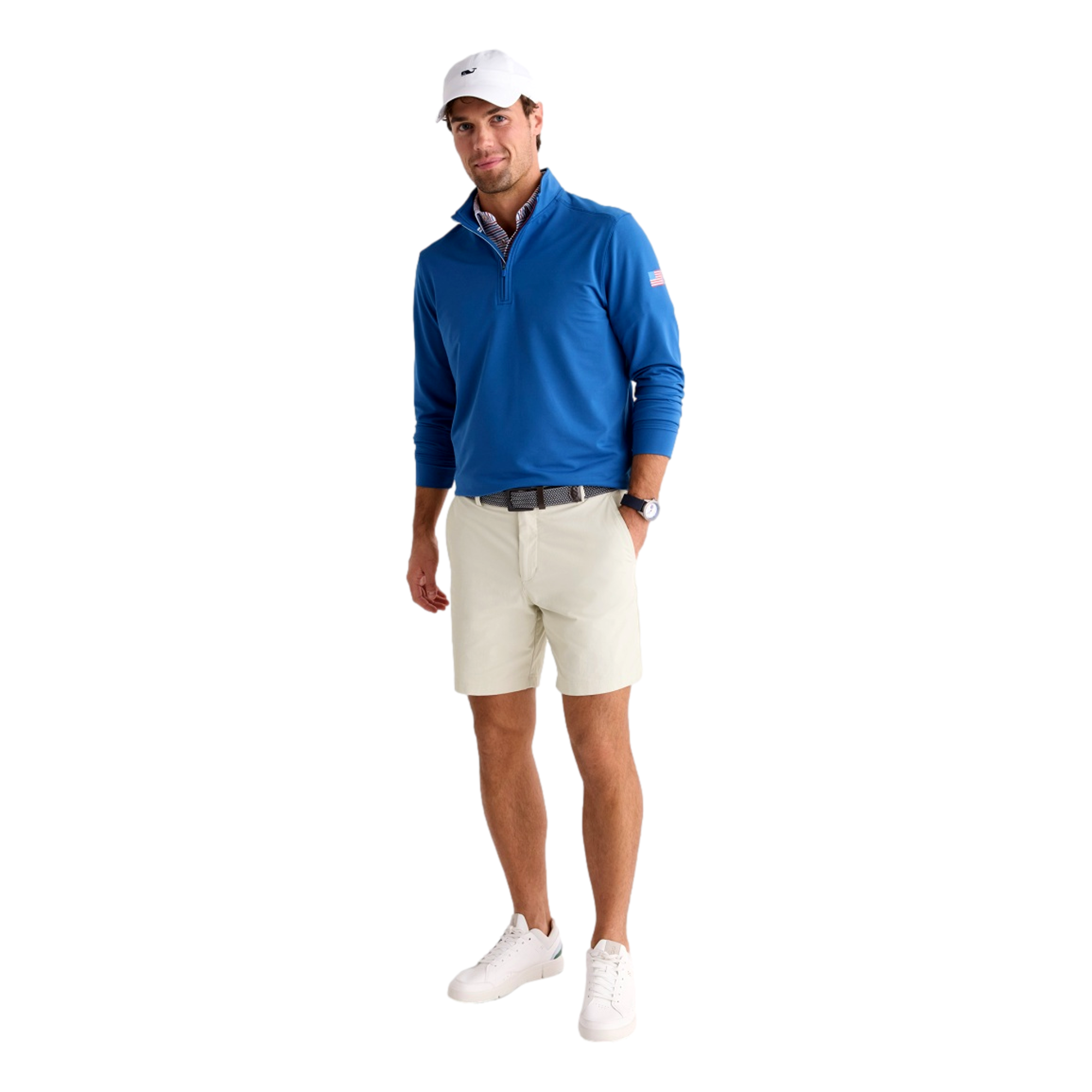 Performance Clubhouse Flag Men's Golf Quarter Zip