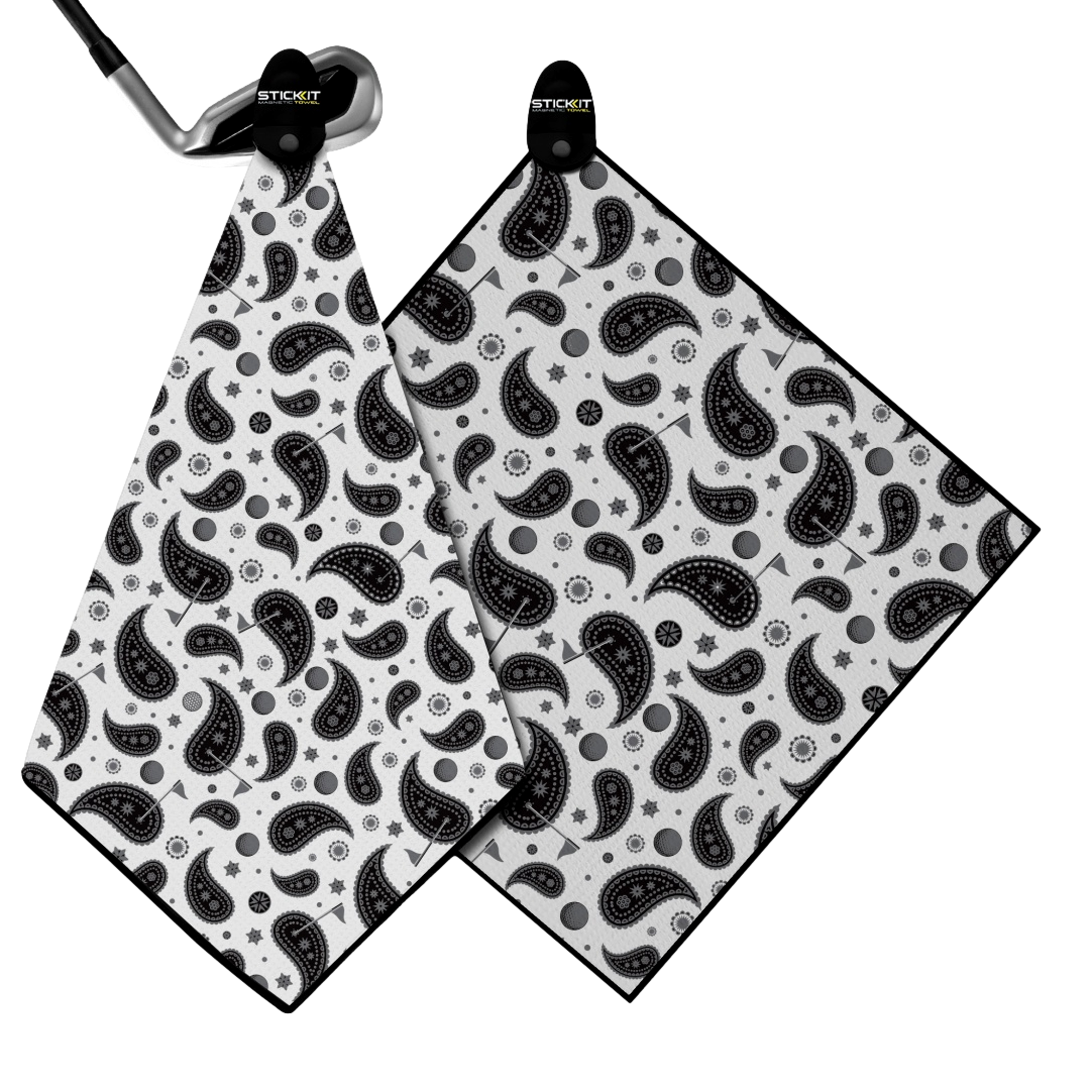Magnetic Paisley Golf Towel