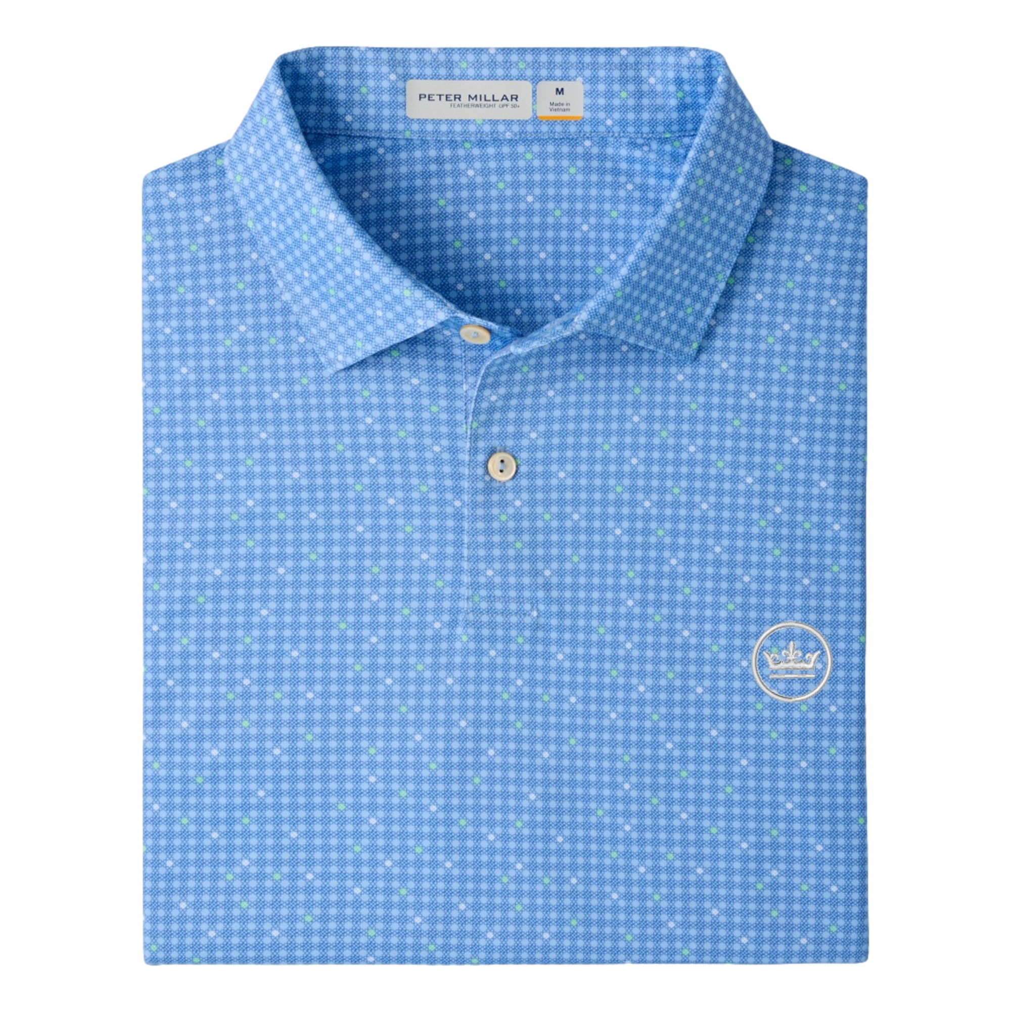 Gingham Featherweight Performance Men's Golf Polo Shirt