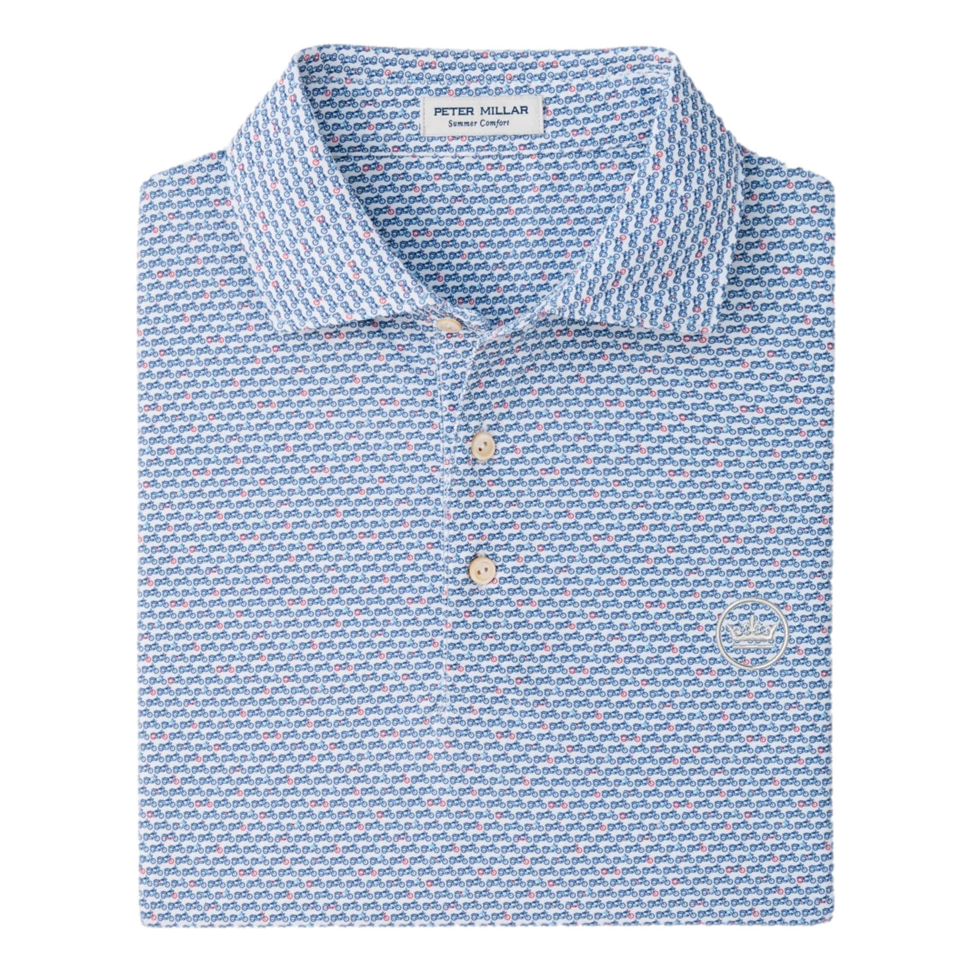 Motorcycle Performance Mesh Men's Golf Polo Shirt