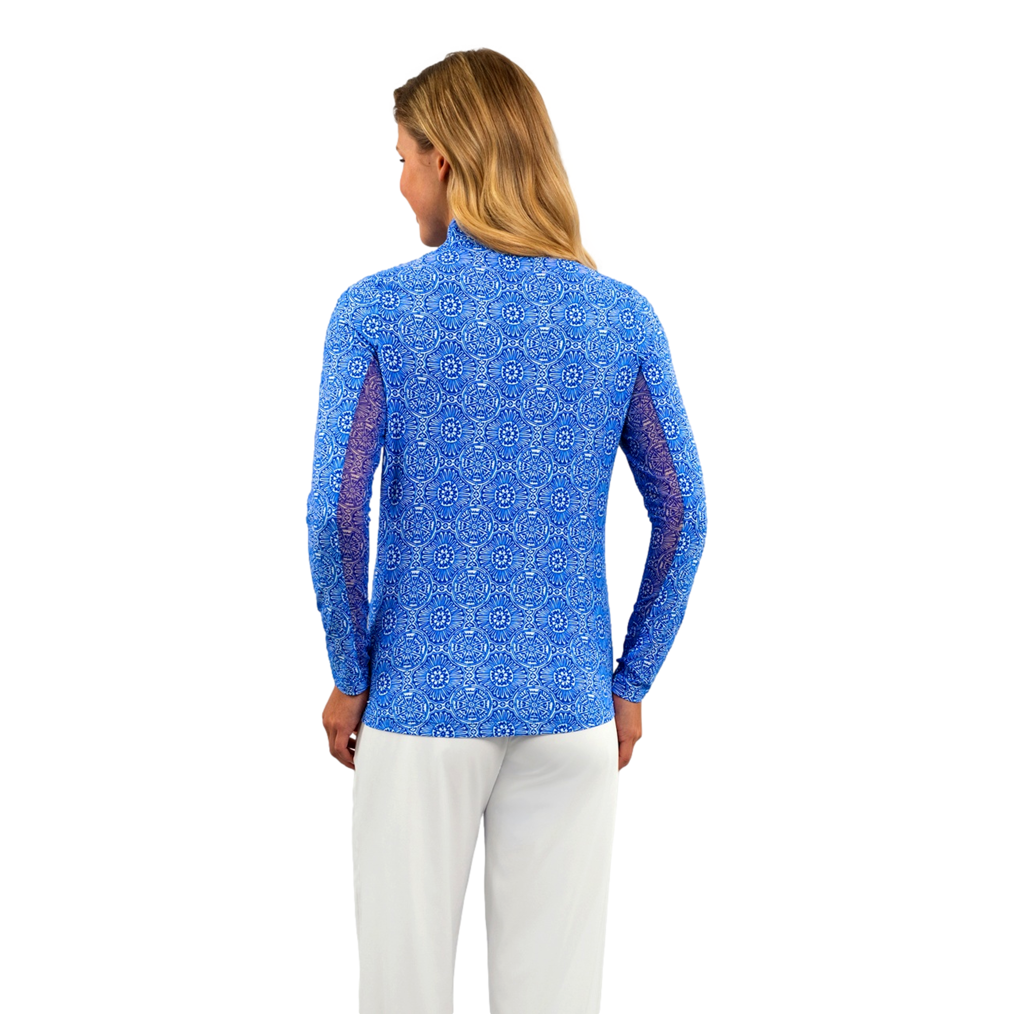 Amani Women's Long Sleeve Mock Neck Quarter Zip