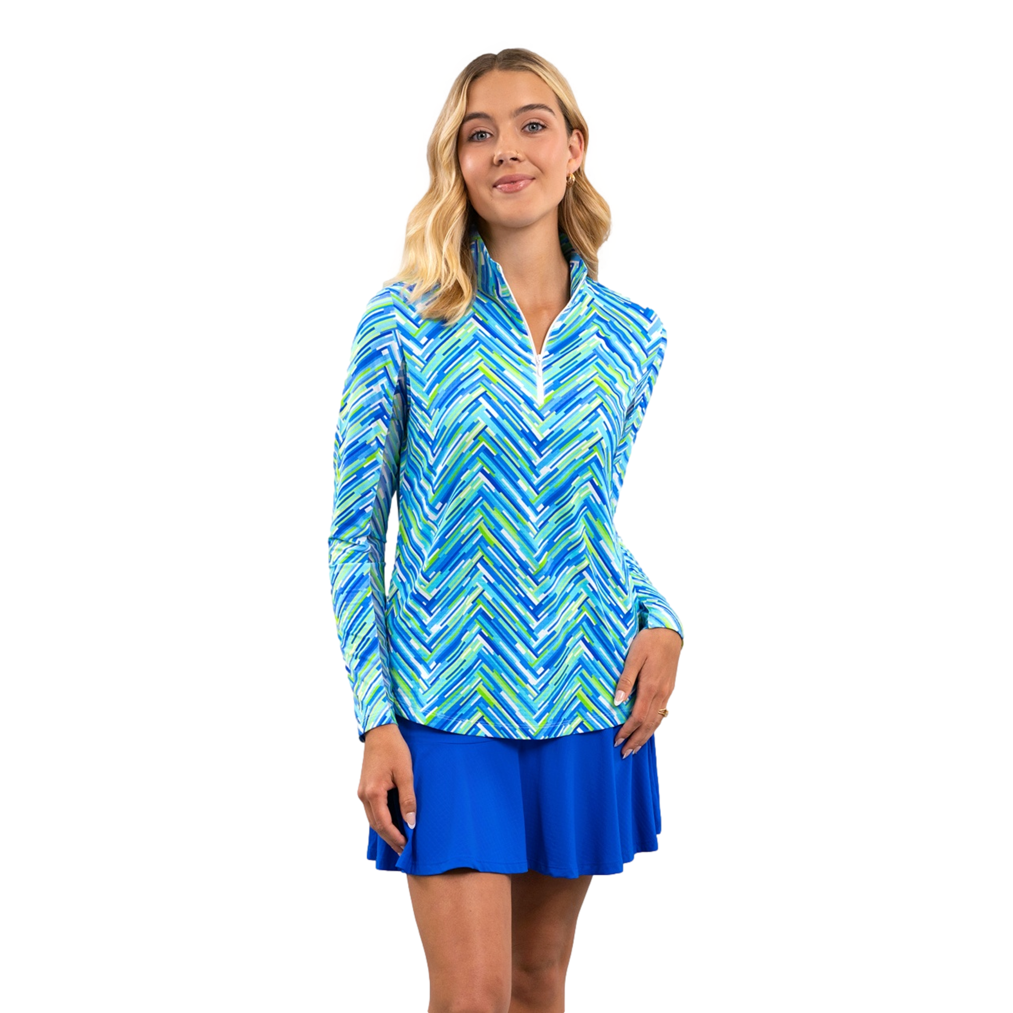 Robin Women's Long Sleeve Mock Neck Golf Quarter Zip