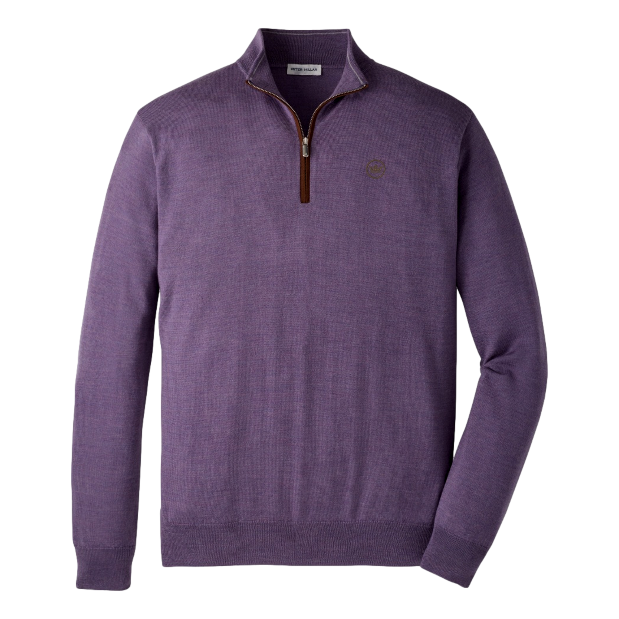 Autumn Crest Suede Trim Men's Golf Quarter Zip