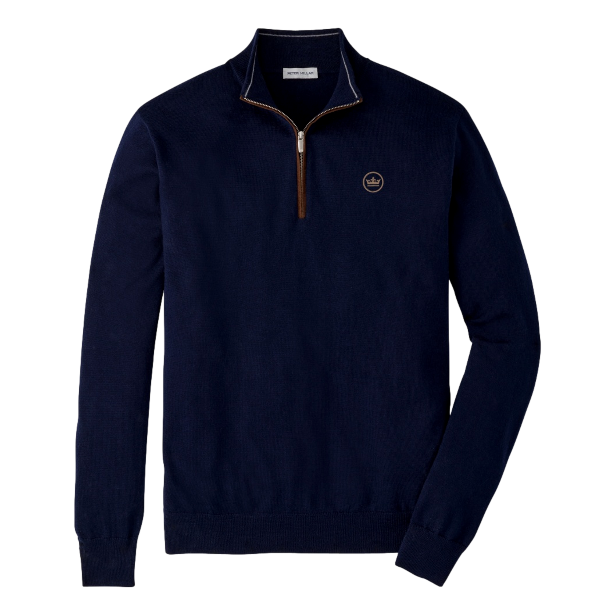 Autumn Crest Suede Trim Men's Golf Quarter Zip