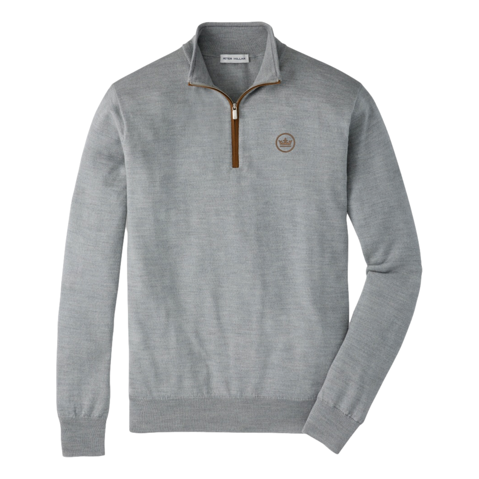 Autumn Crest Suede Trim Men's Golf Quarter Zip